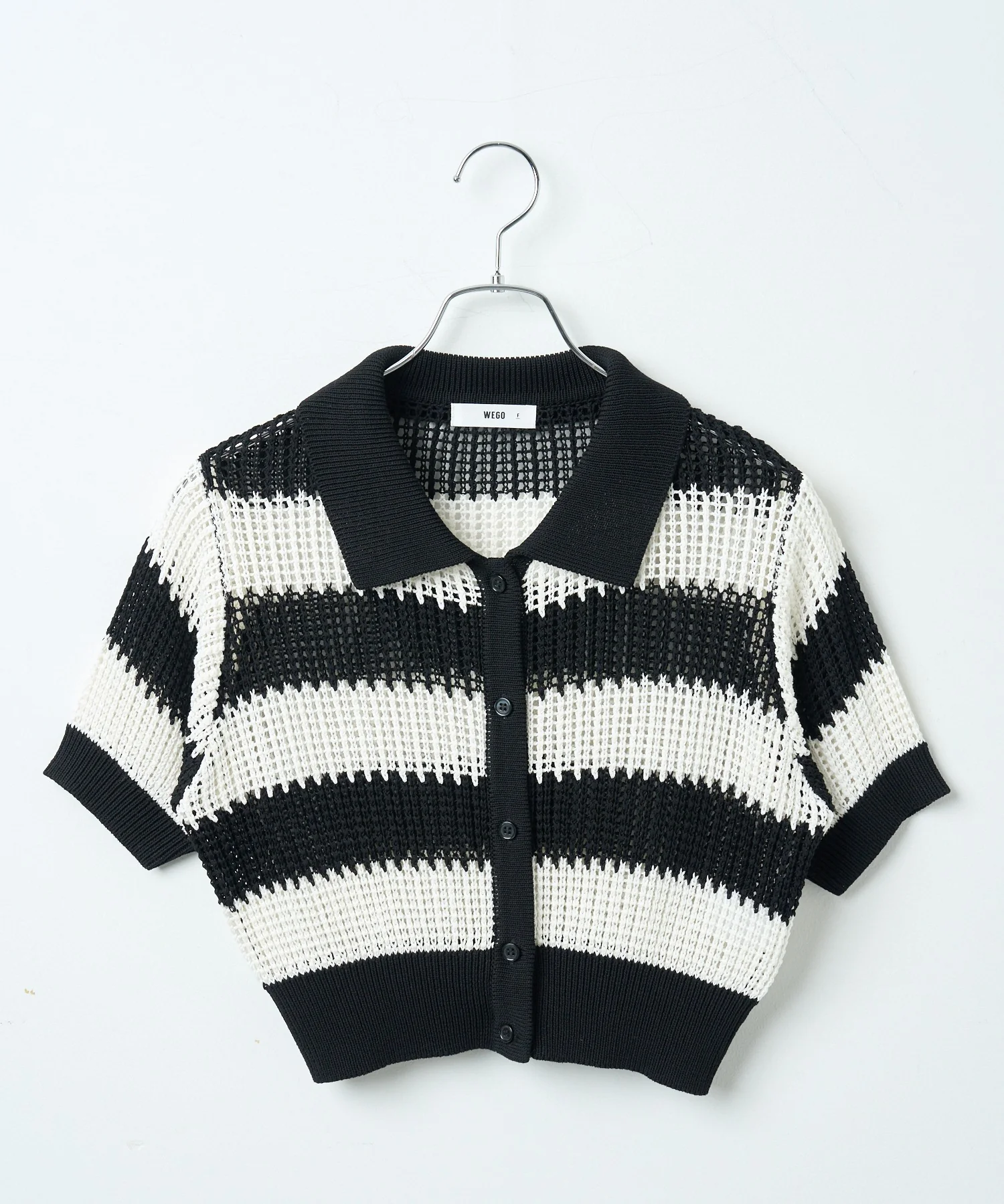 襟付きメッシュニットショートカーデ - Image 28