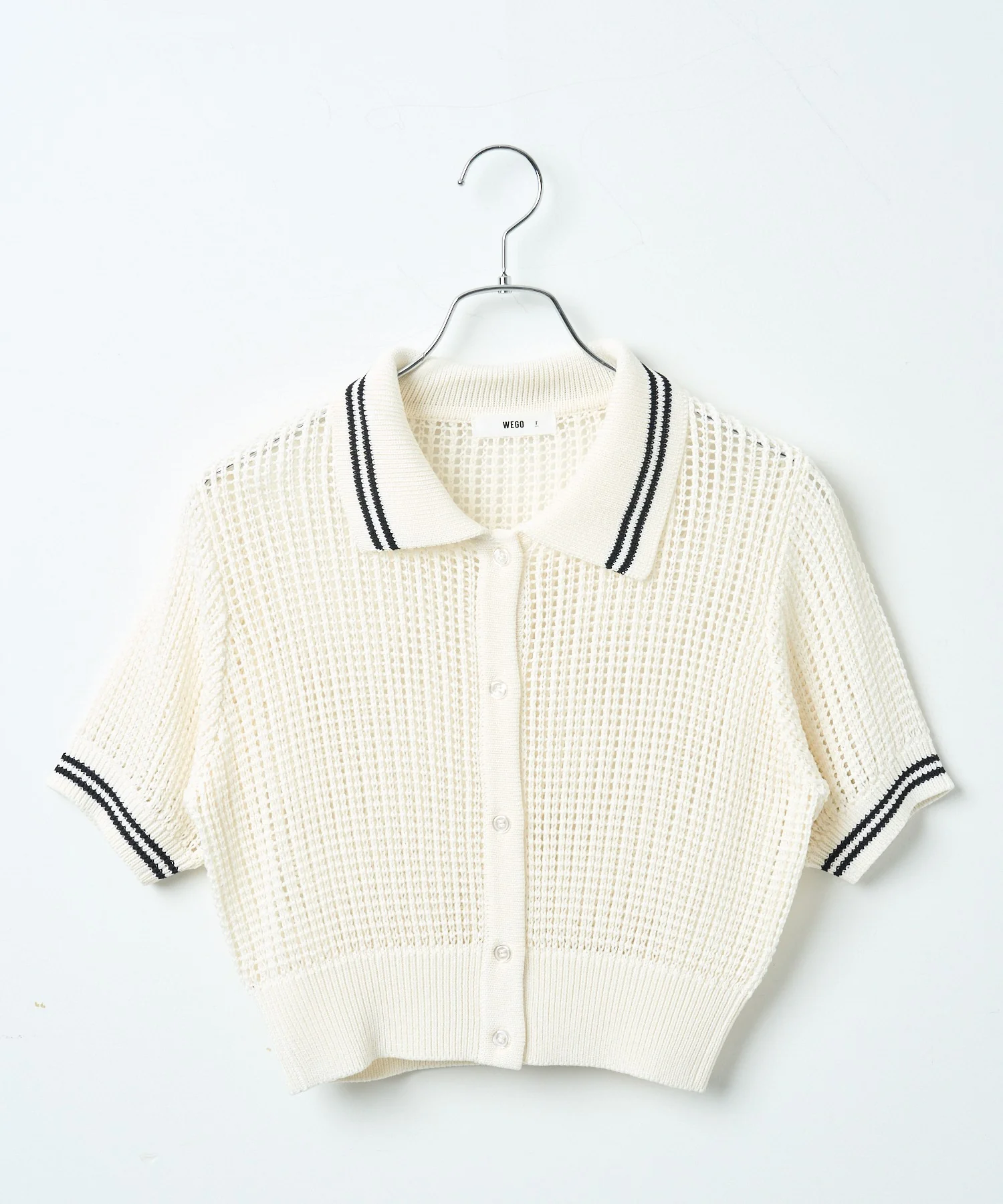襟付きメッシュニットショートカーデ - Image 29