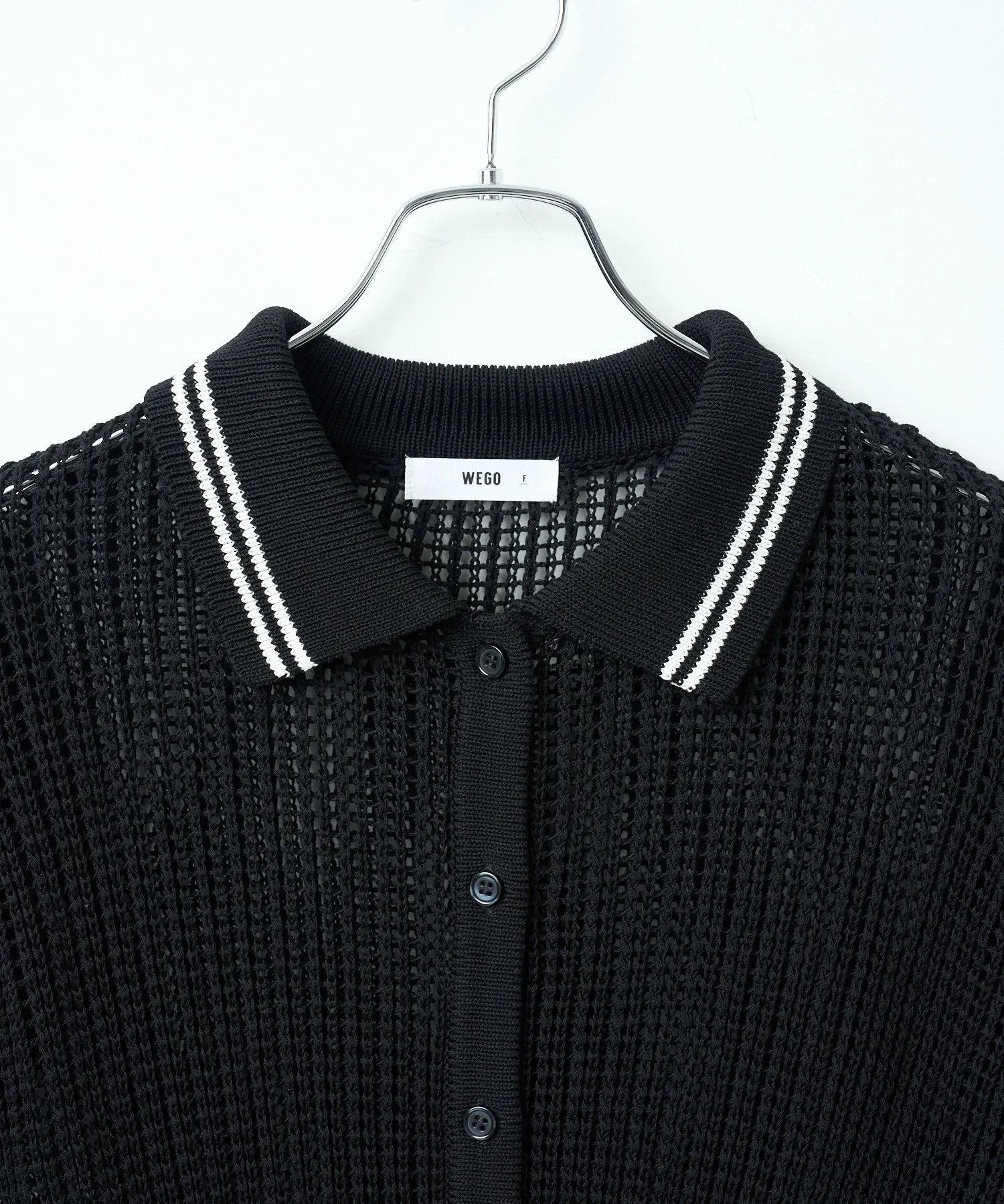 襟付きメッシュニットショートカーデ - Image 31