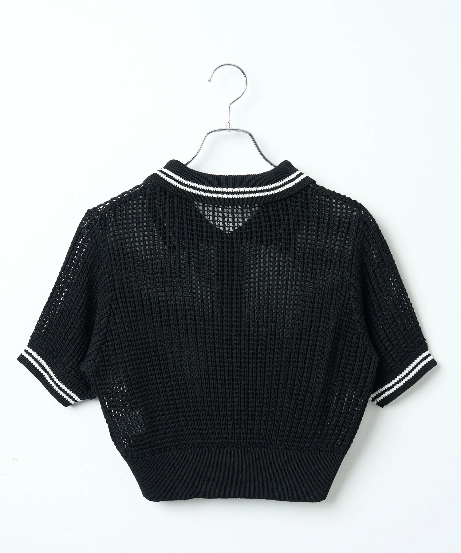 襟付きメッシュニットショートカーデ - Image 34