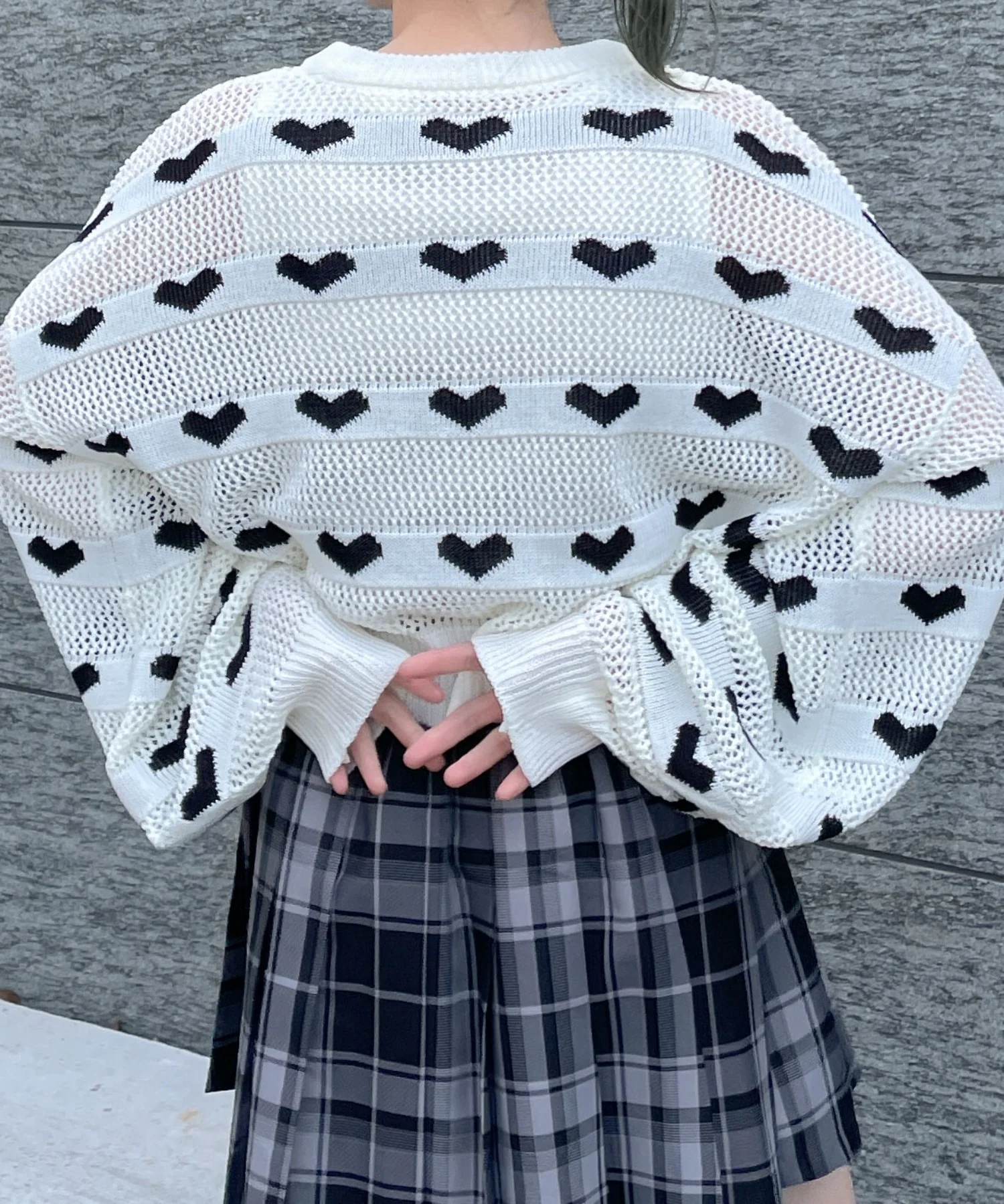 ハートメッシュニットプルオーバー - Image 12