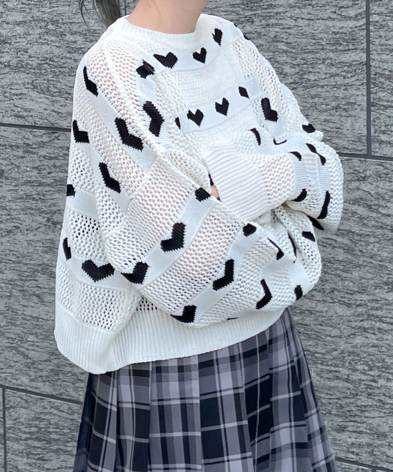 ハートメッシュニットプルオーバー - Image 13