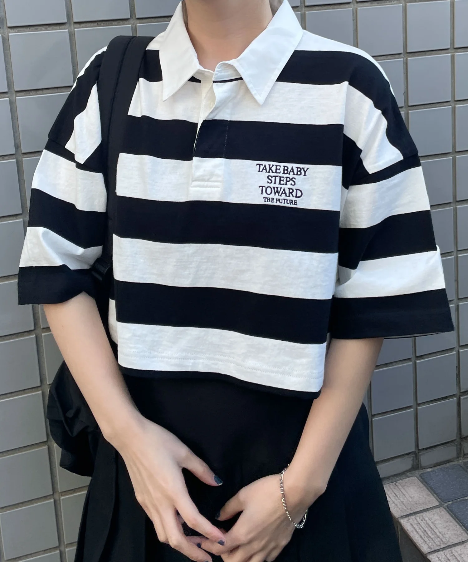 ワンポイント刺繍ラガーシャツ - Image 5