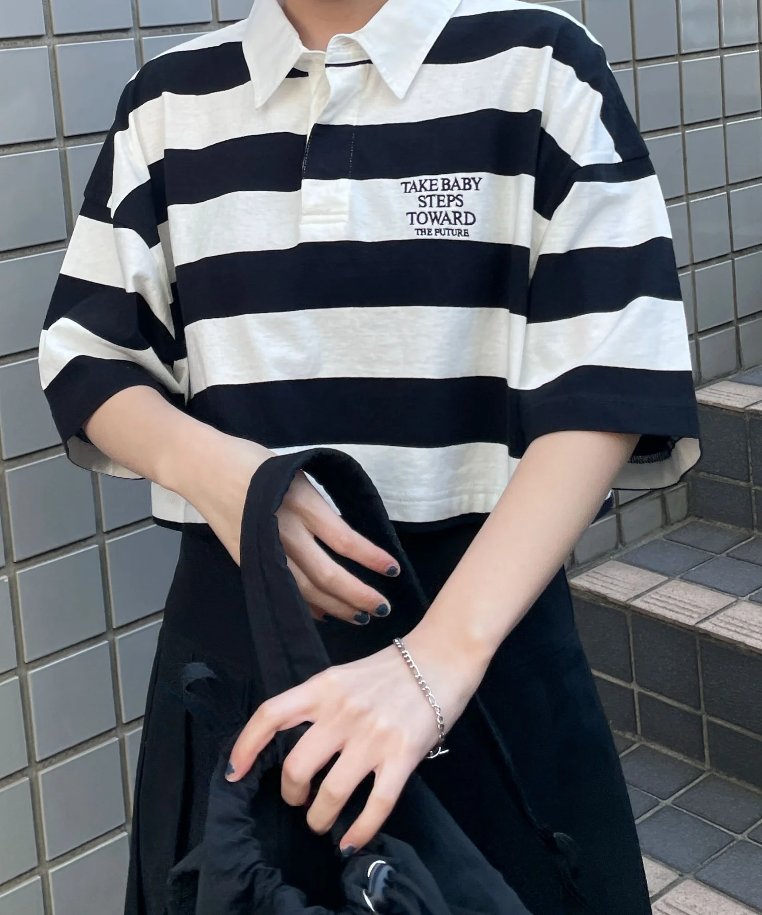 ワンポイント刺繍ラガーシャツ - Image 7