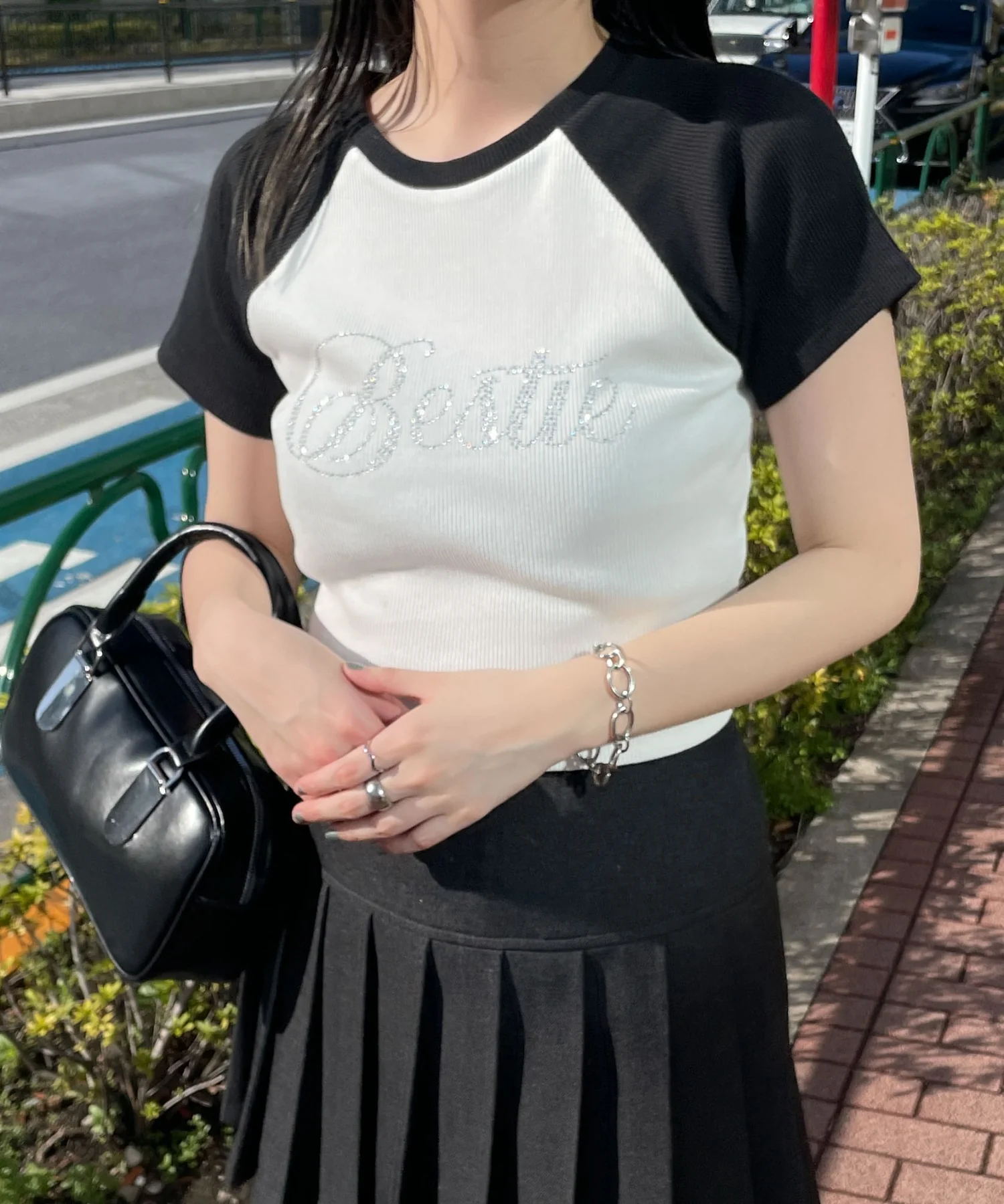 ラインストーンラグランちびT - Image 13