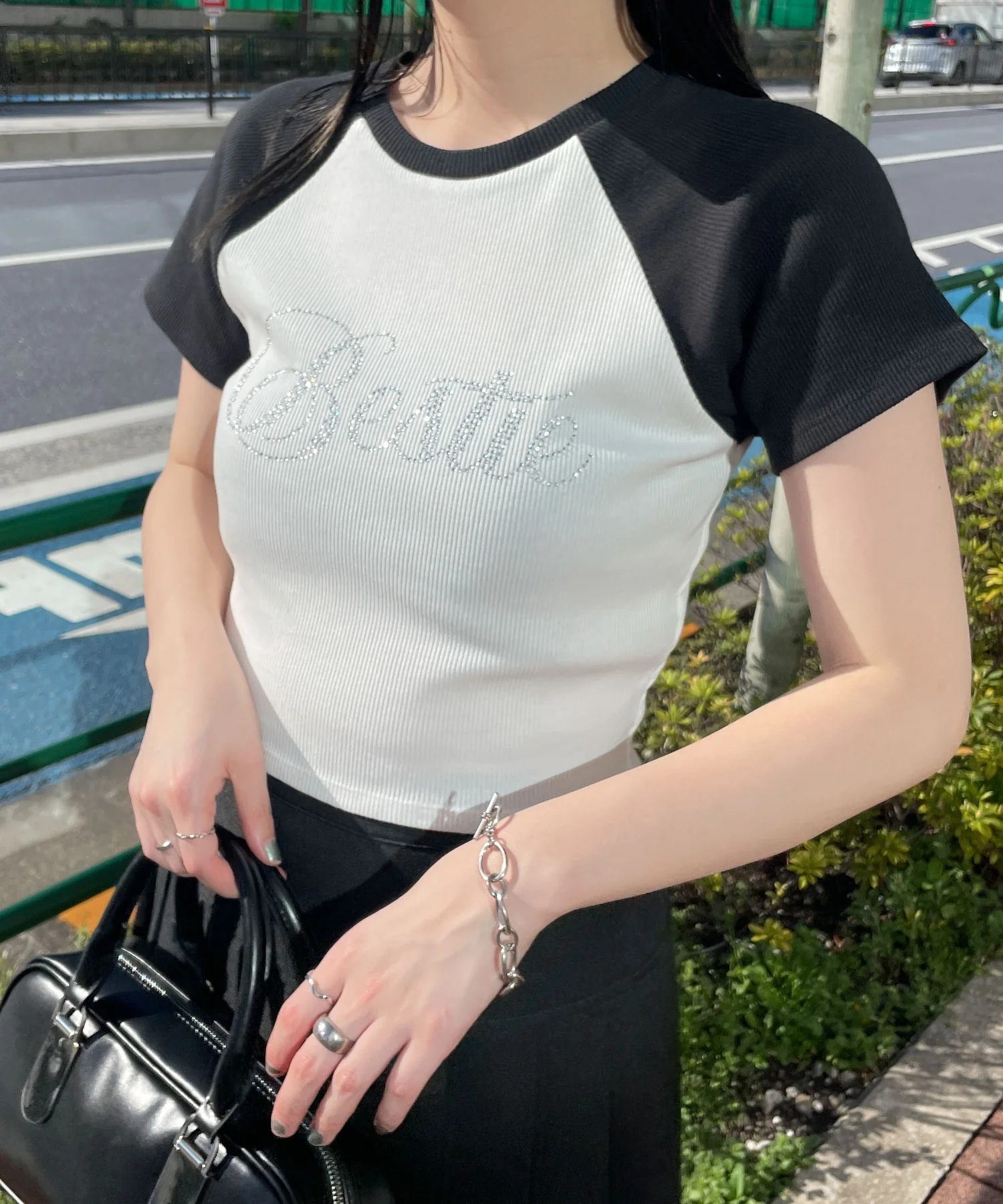 ラインストーンラグランちびT - Image 15