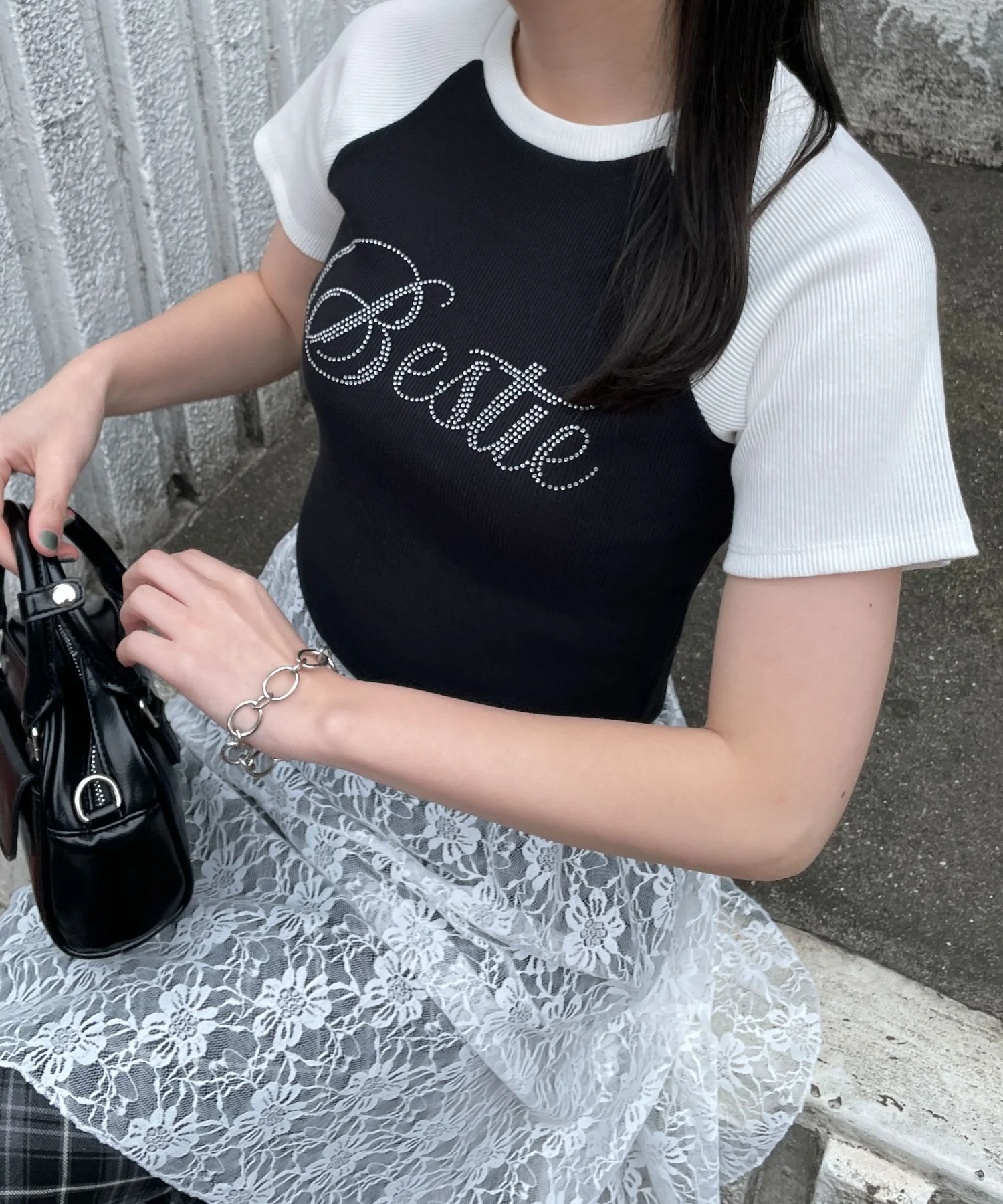 ラインストーンラグランちびT - Image 18