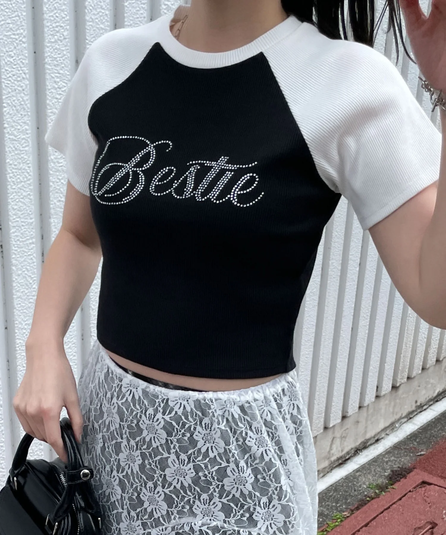 ラインストーンラグランちびT - Image 19