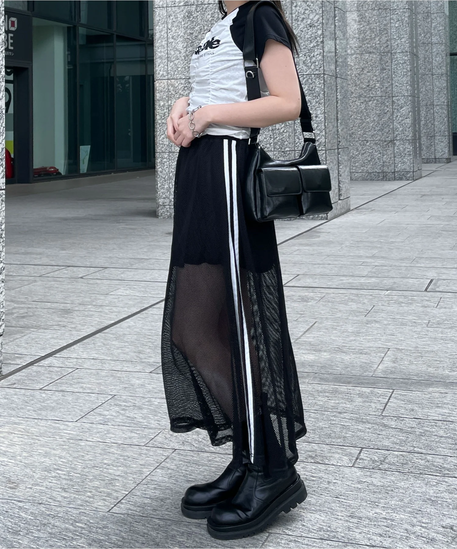 ラインメッシュスカート - Image 2