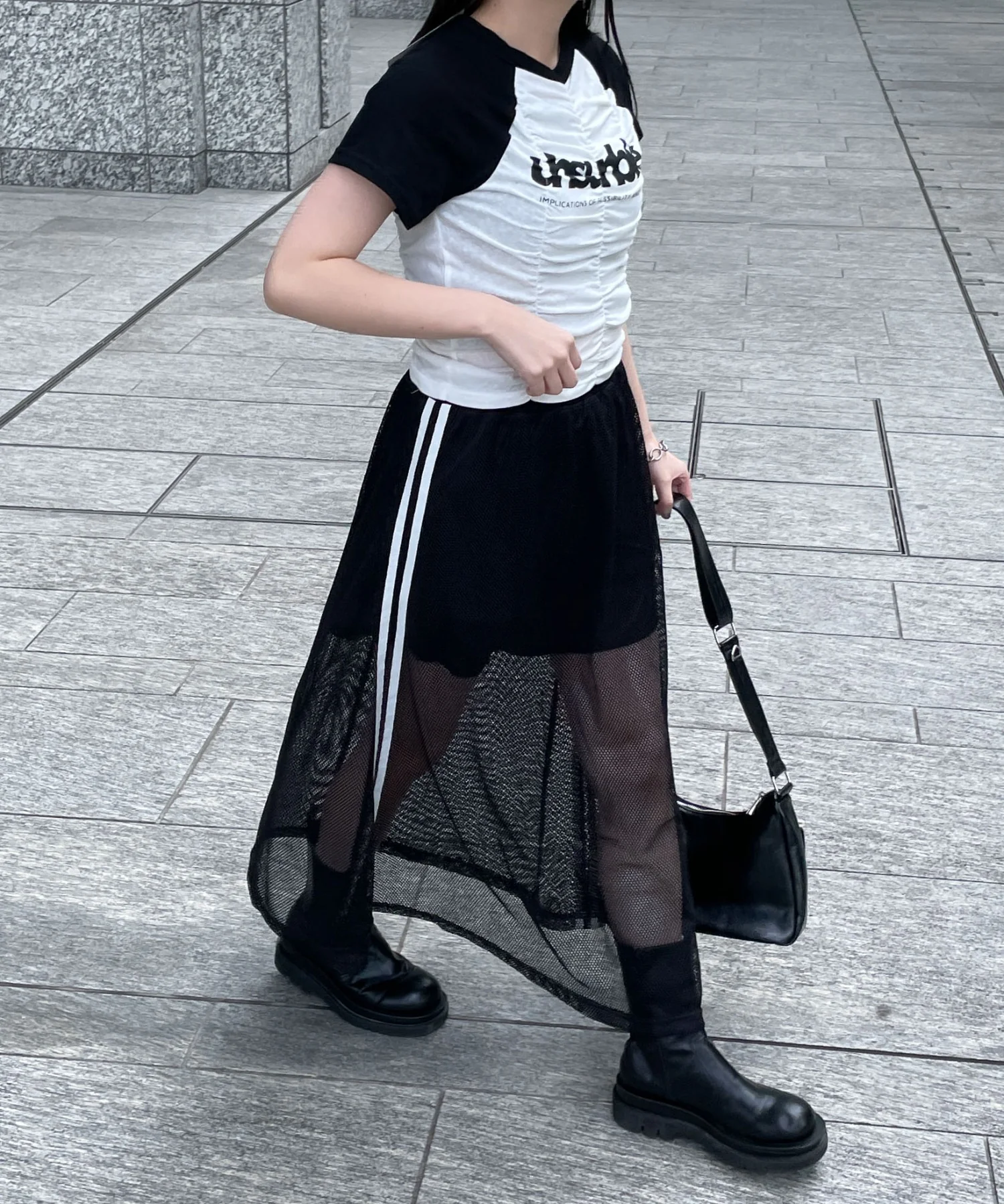 ラインメッシュスカート - Image 3