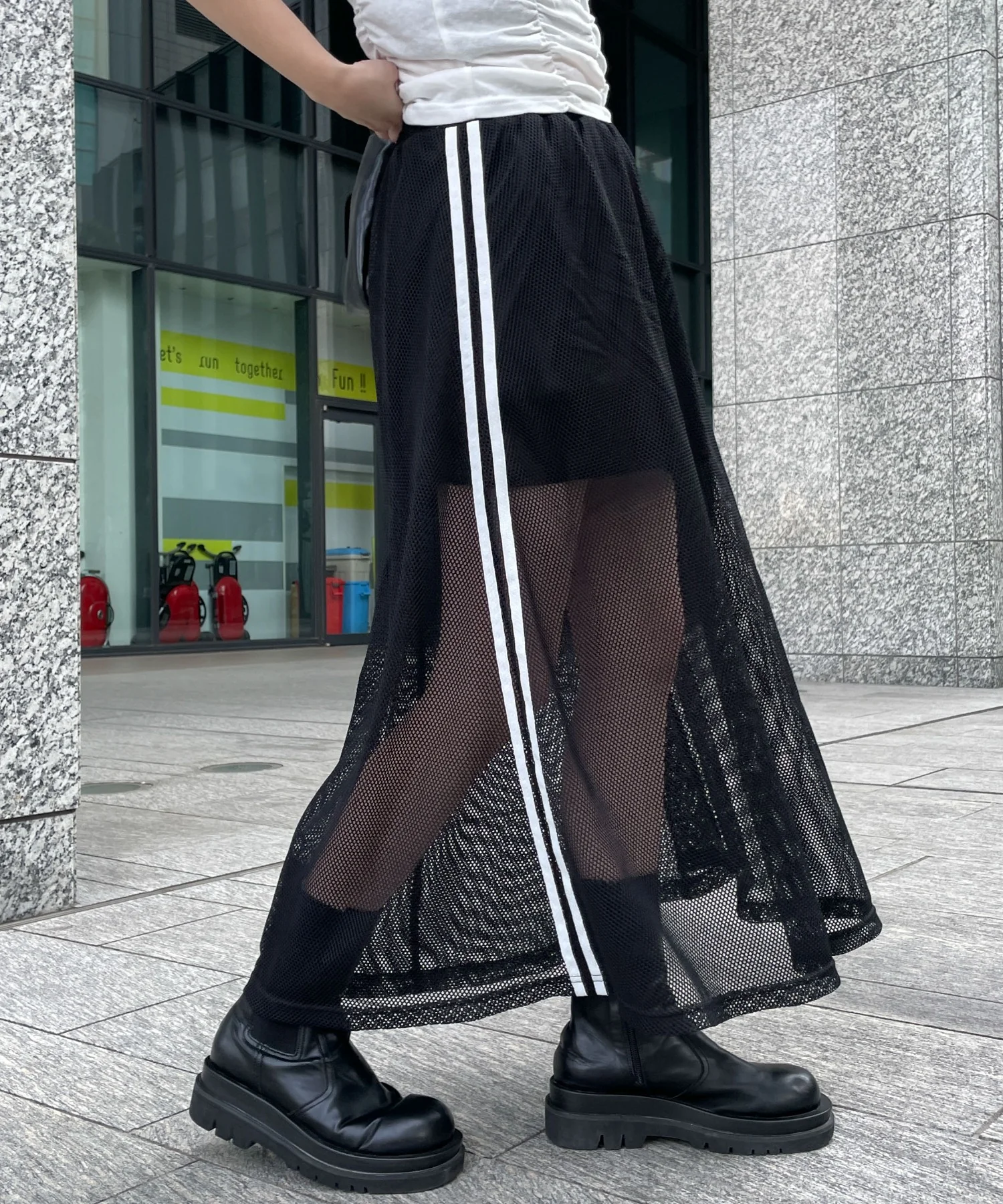 ラインメッシュスカート - Image 5