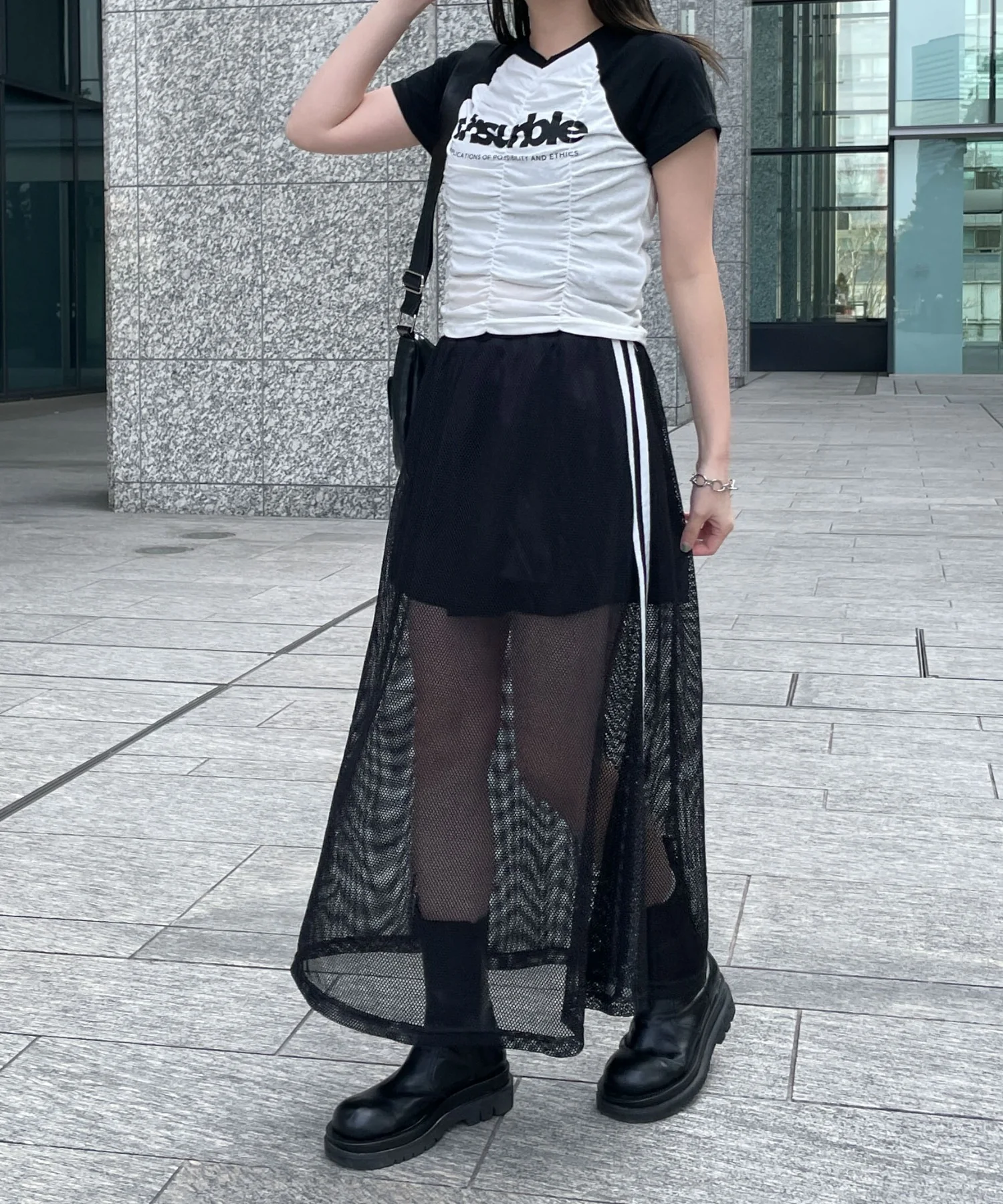 ラインメッシュスカート - Image 7