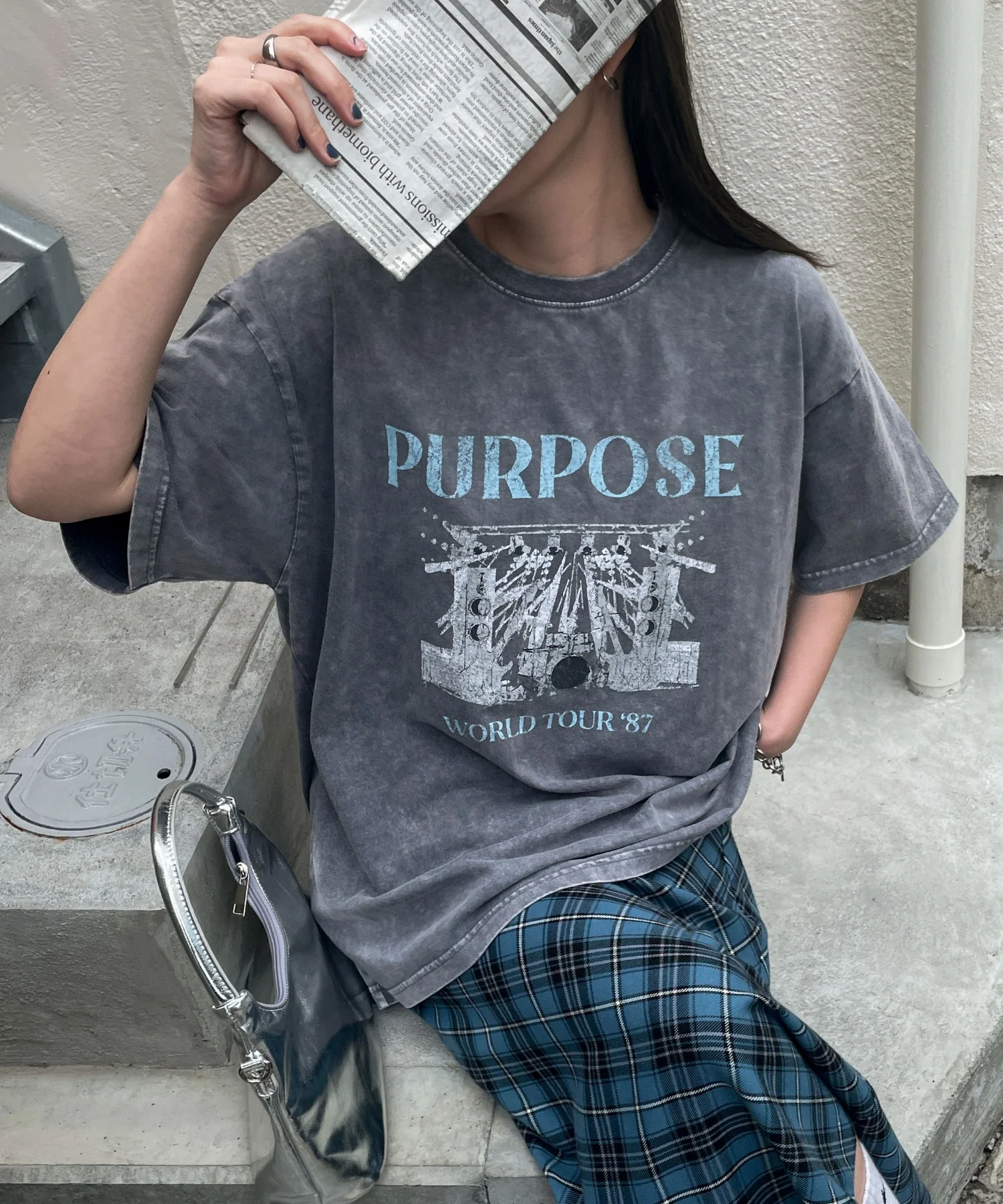 ヴィンテージウォッシュグラフィックTシャツ - Image 9