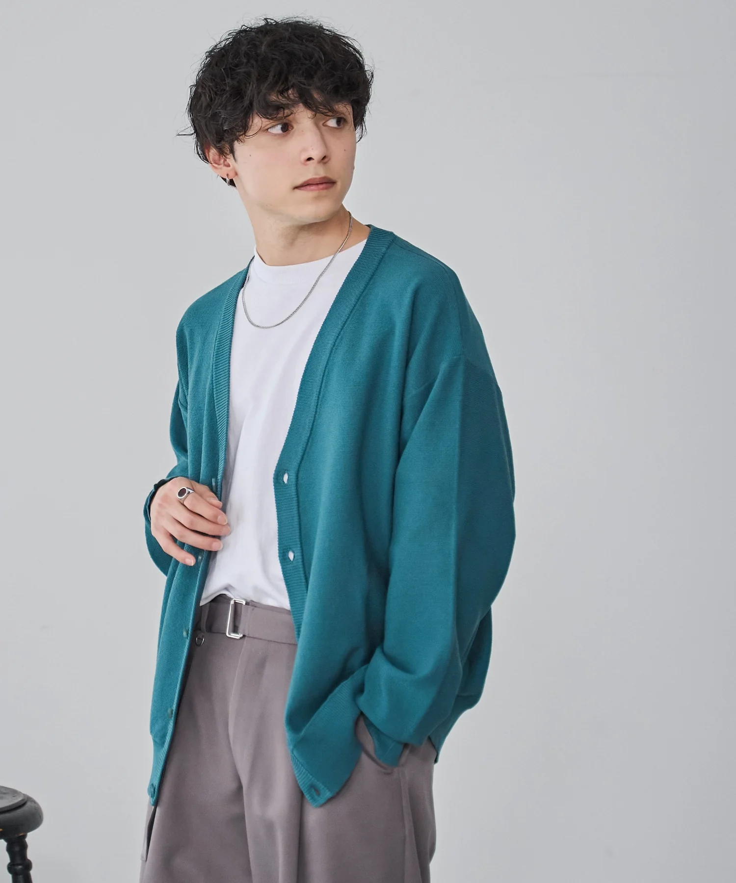 オーバーフィットドライタッチカーディガン - Image 41