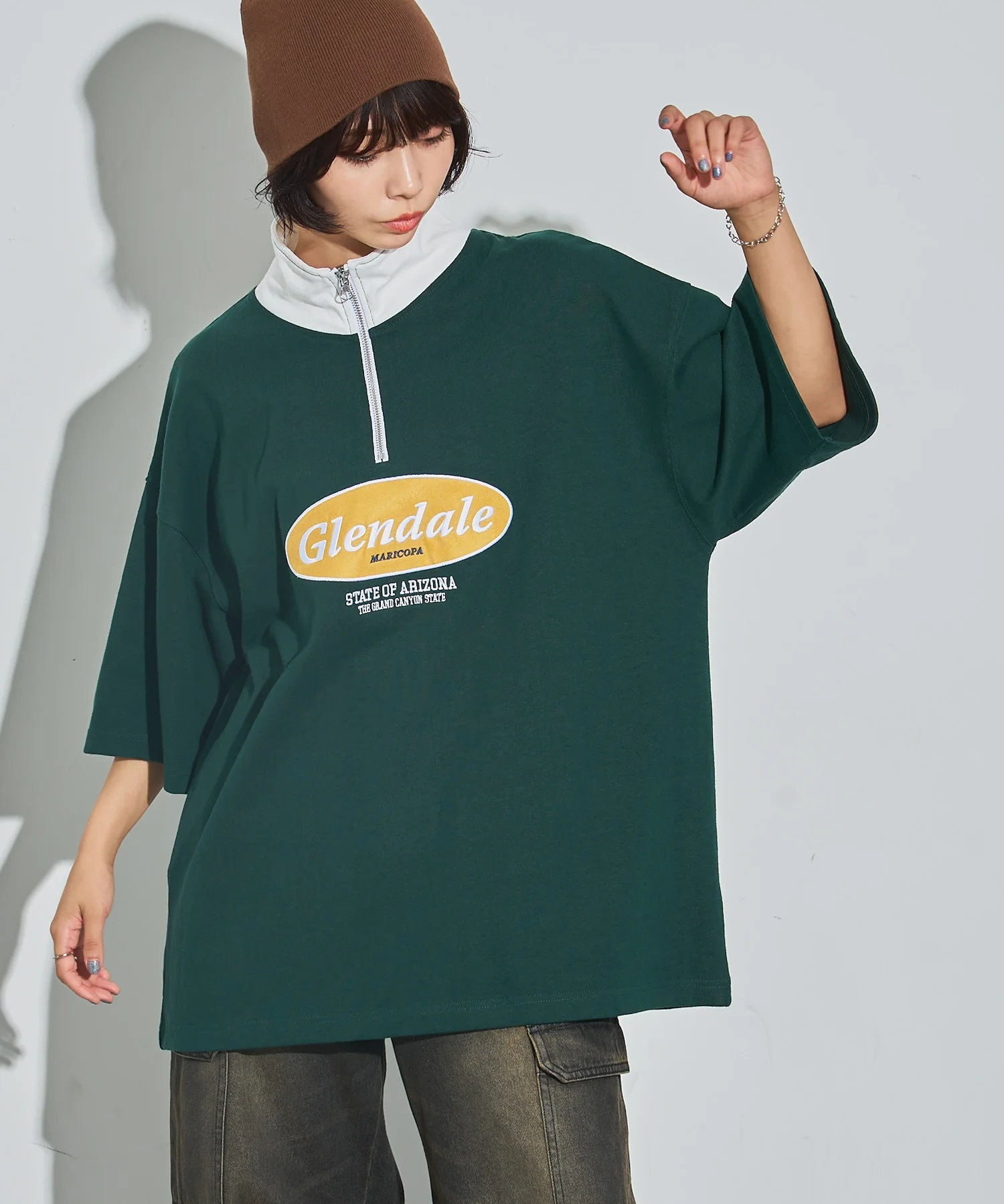 ヘビーウエイトサークルロゴハーフZIPT（S） - Image 19
