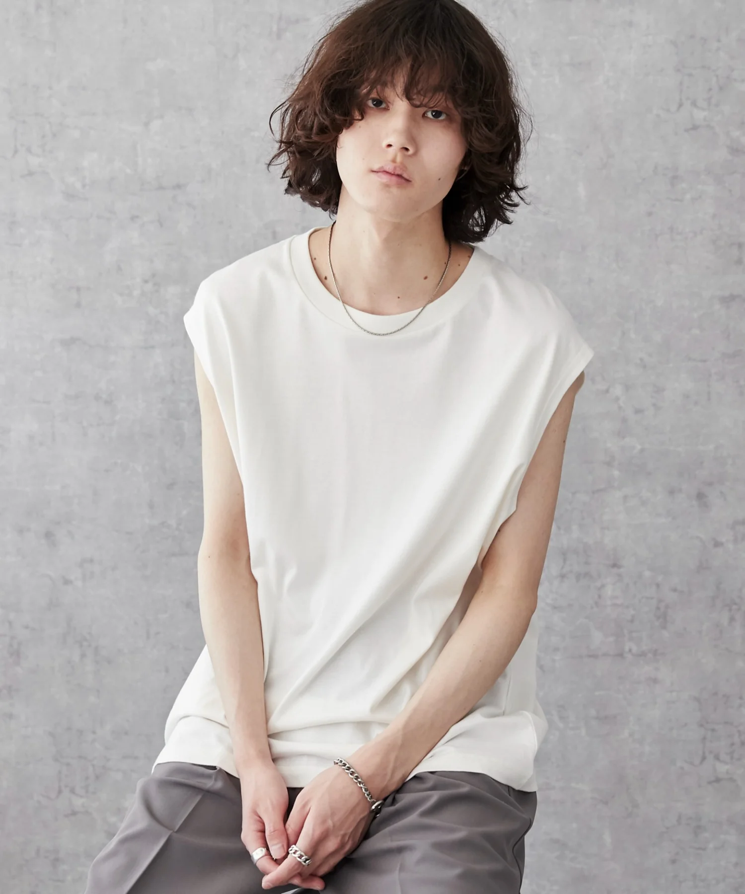 スリーブレスコットンT - Image 29