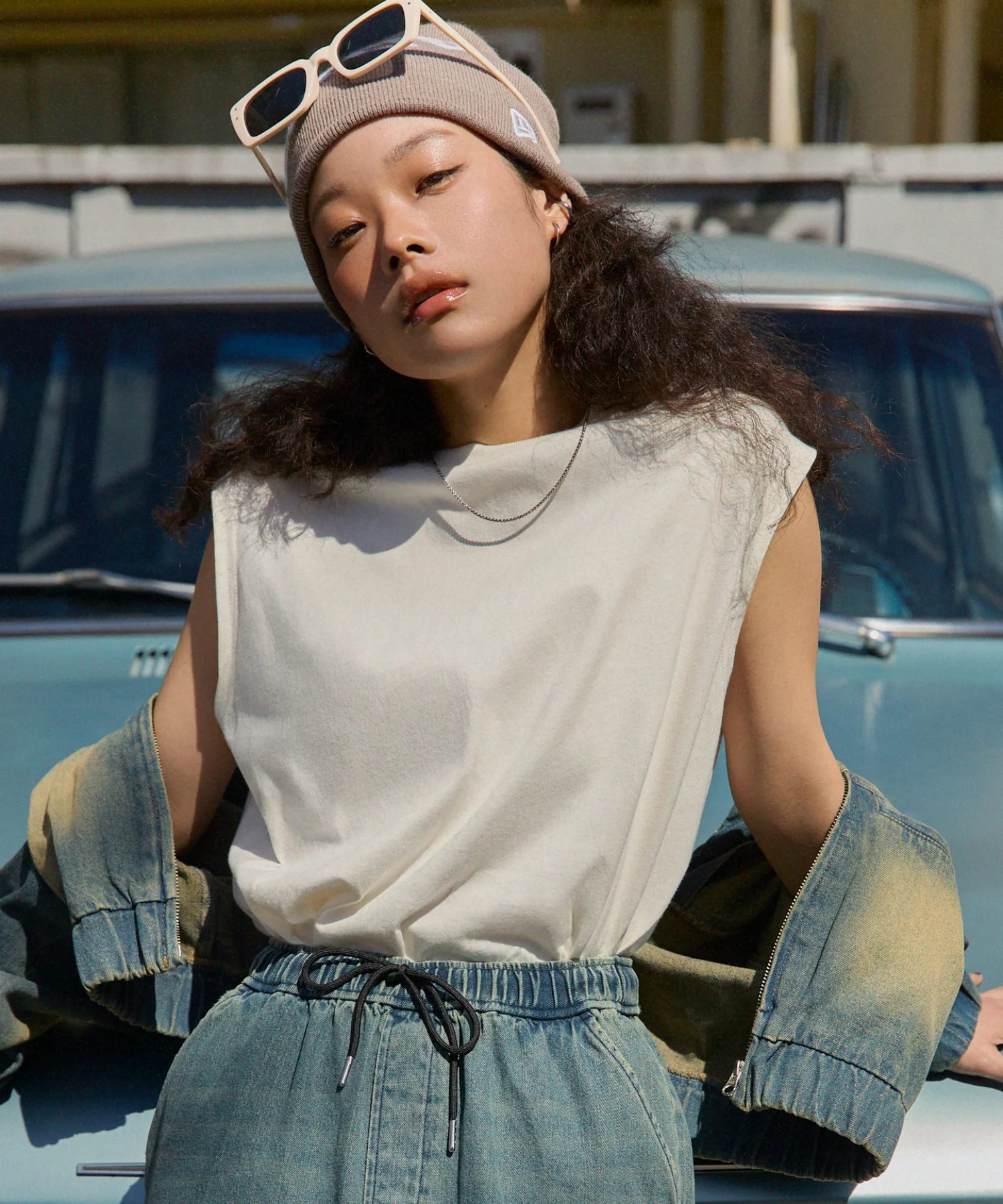 スリーブレスコットンT - Image 3