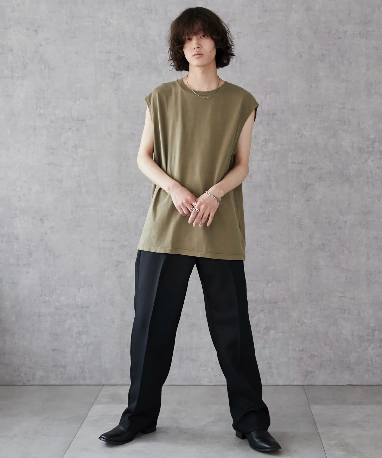 スリーブレスコットンT - Image 8