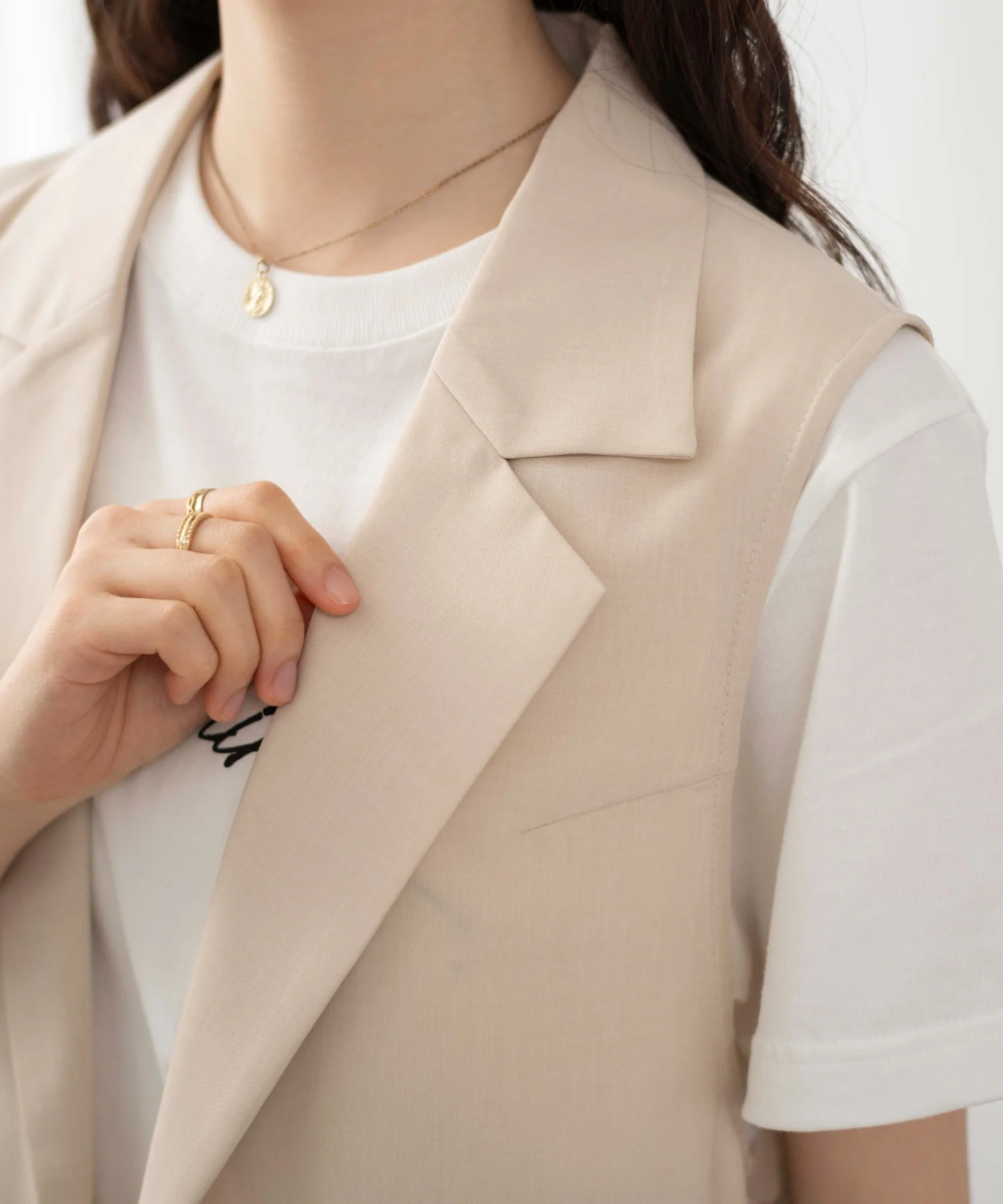 リネンライクサイドベルトベスト - Image 5