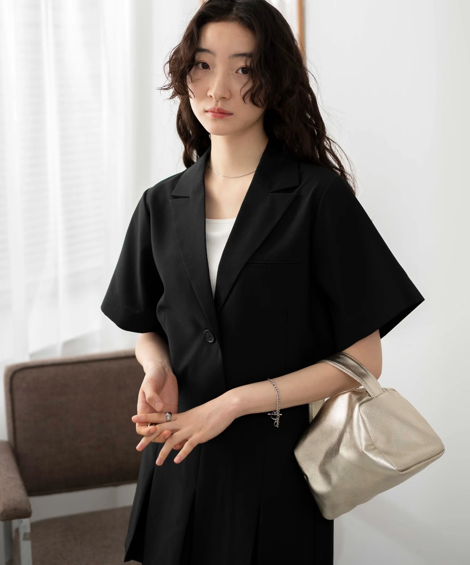 リネンライクショートシャツジャケット - Image 17