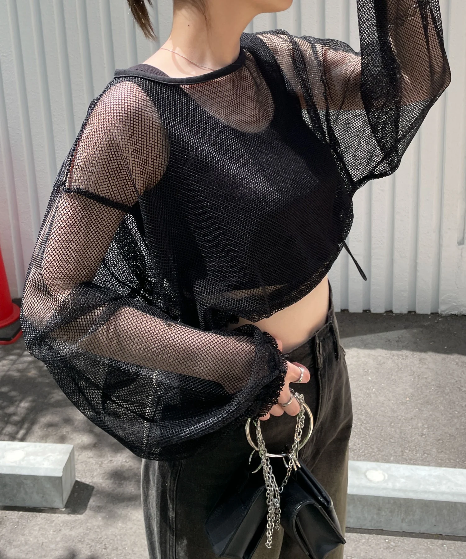 メッシュサイドドロストトップス - Image 10