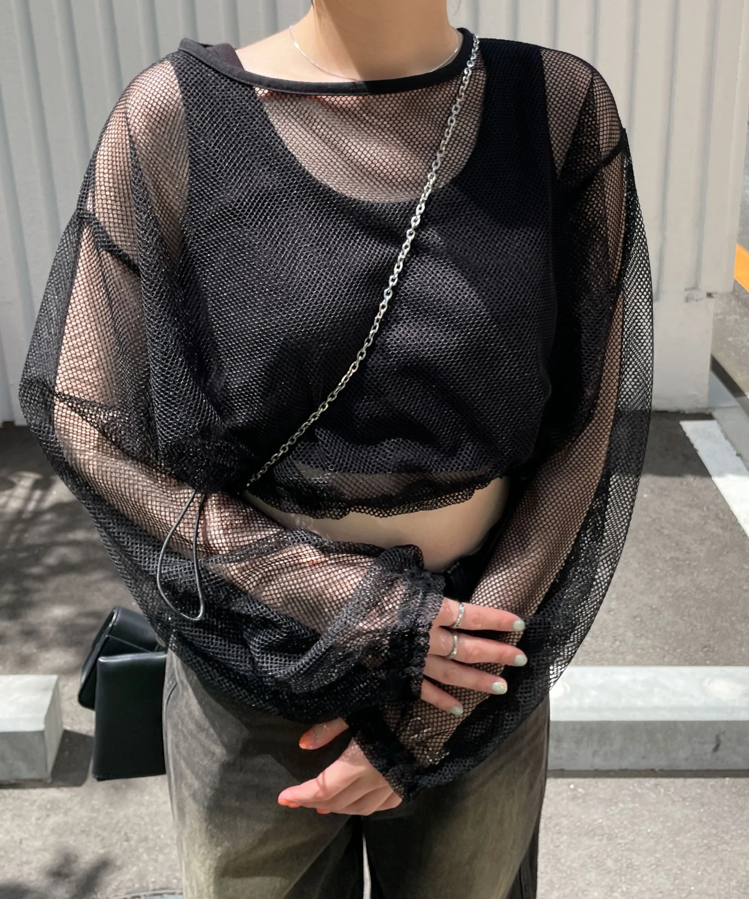 メッシュサイドドロストトップス - Image 12