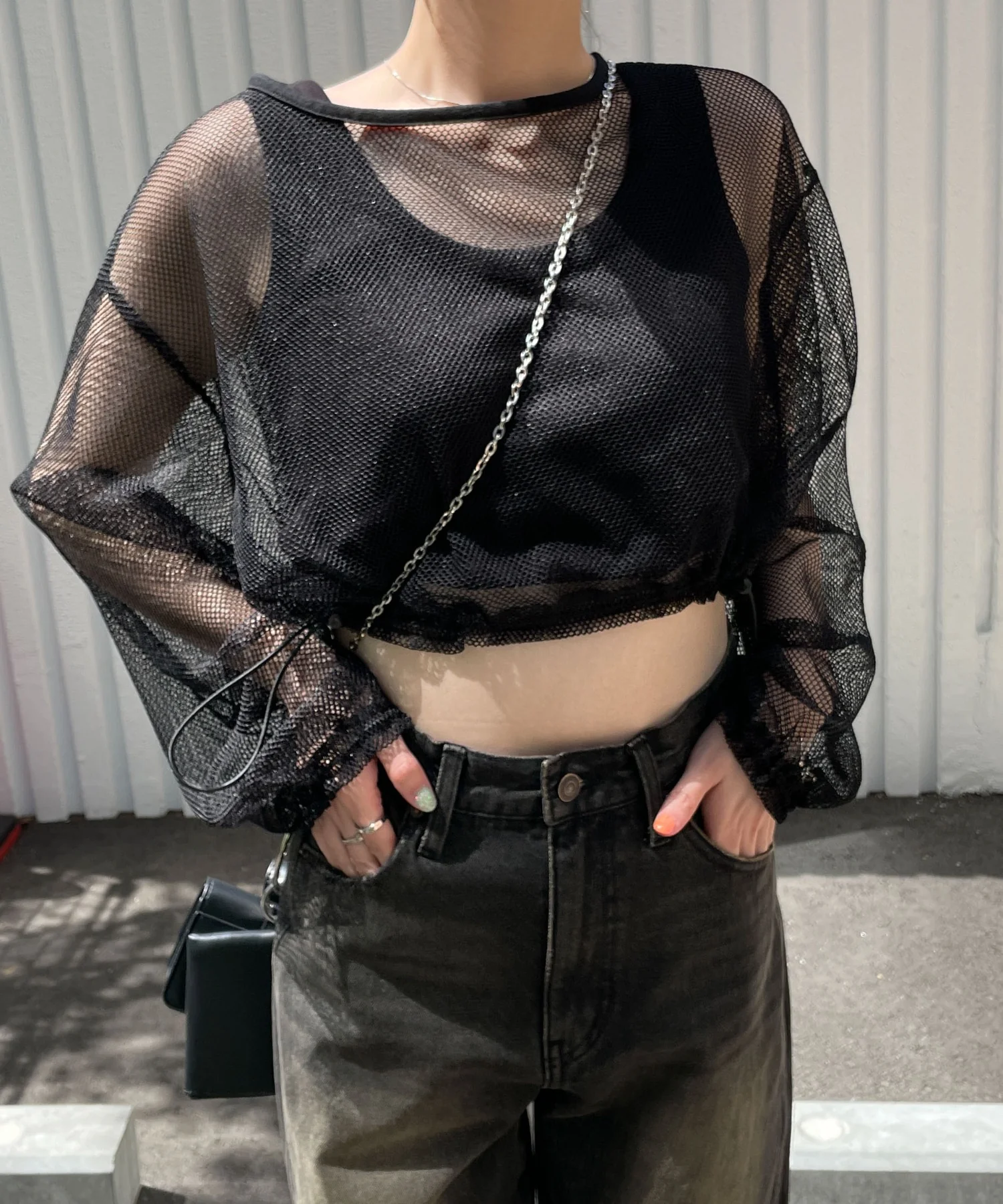 メッシュサイドドロストトップス - Image 13