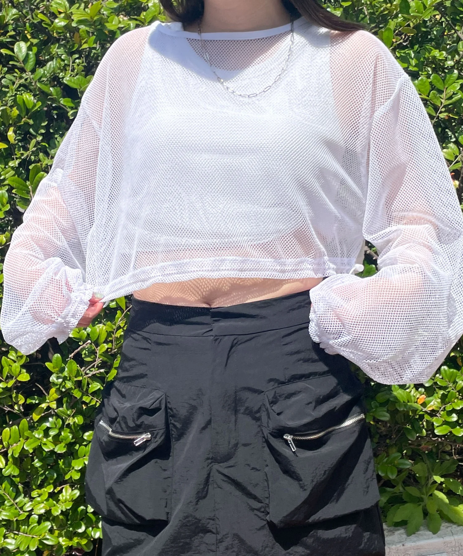 メッシュサイドドロストトップス - Image 8