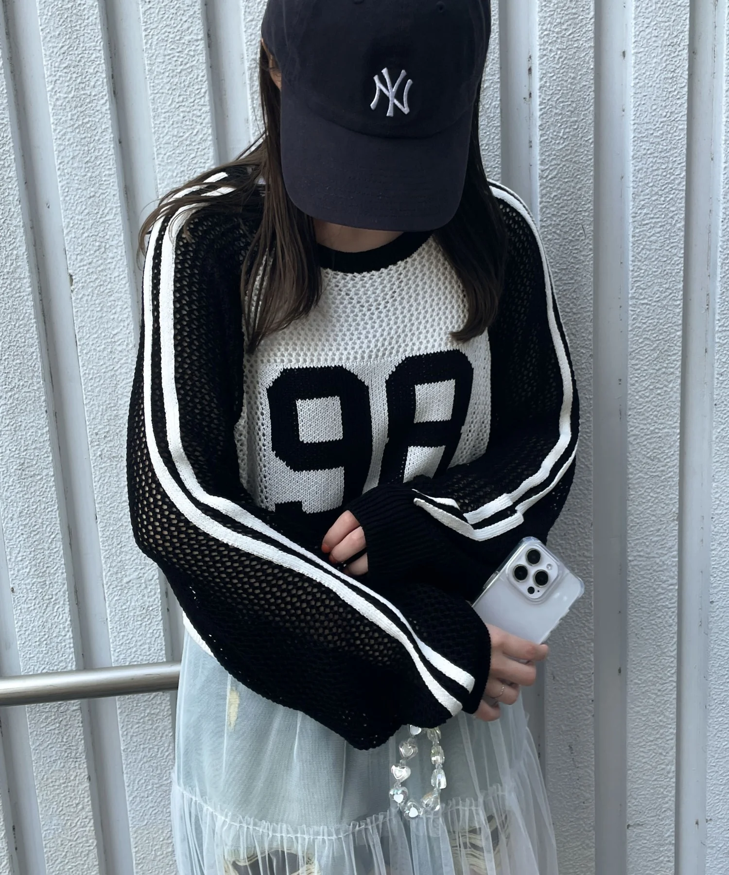 ラグランショートメッシュニット - Image 10