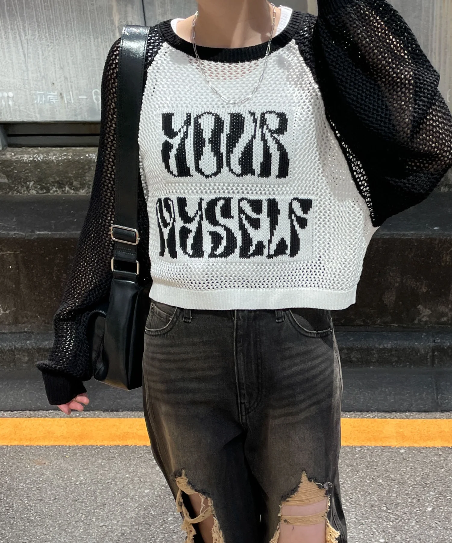 ラグランショートメッシュニット - Image 13