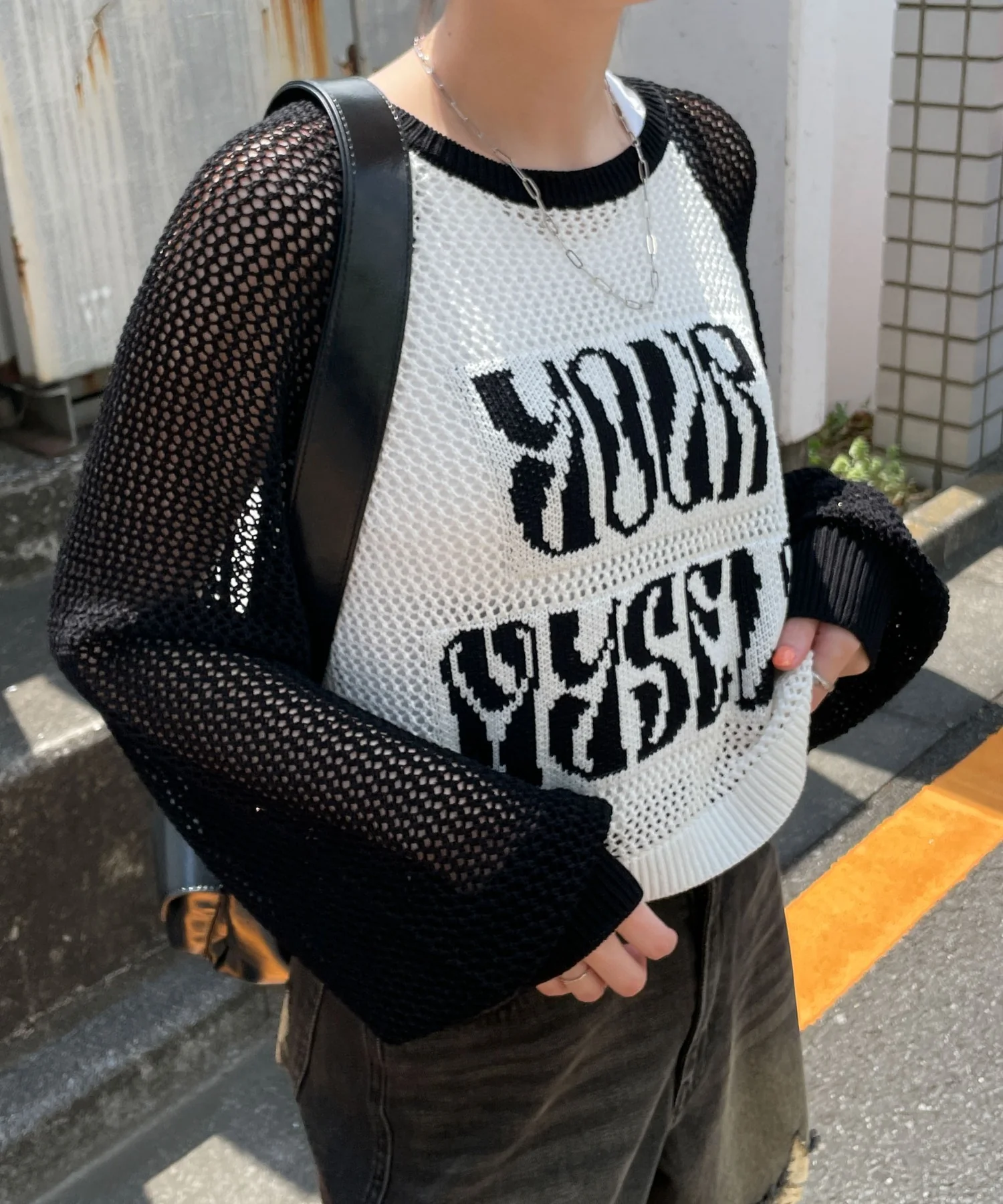 ラグランショートメッシュニット - Image 14