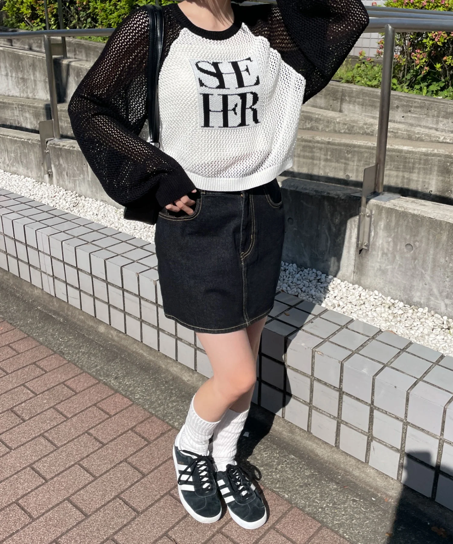 ラグランショートメッシュニット - Image 23