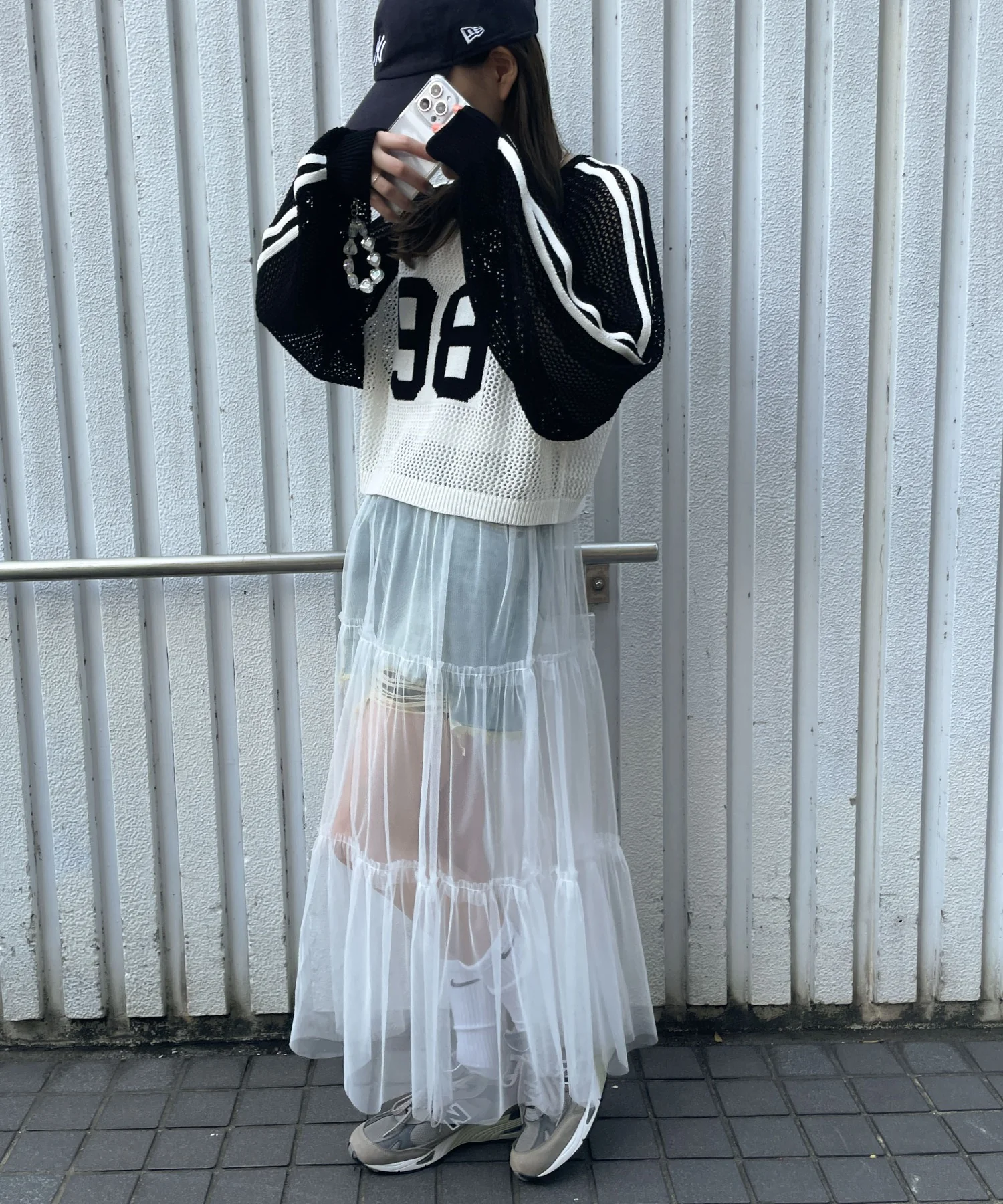 ラグランショートメッシュニット - Image 4