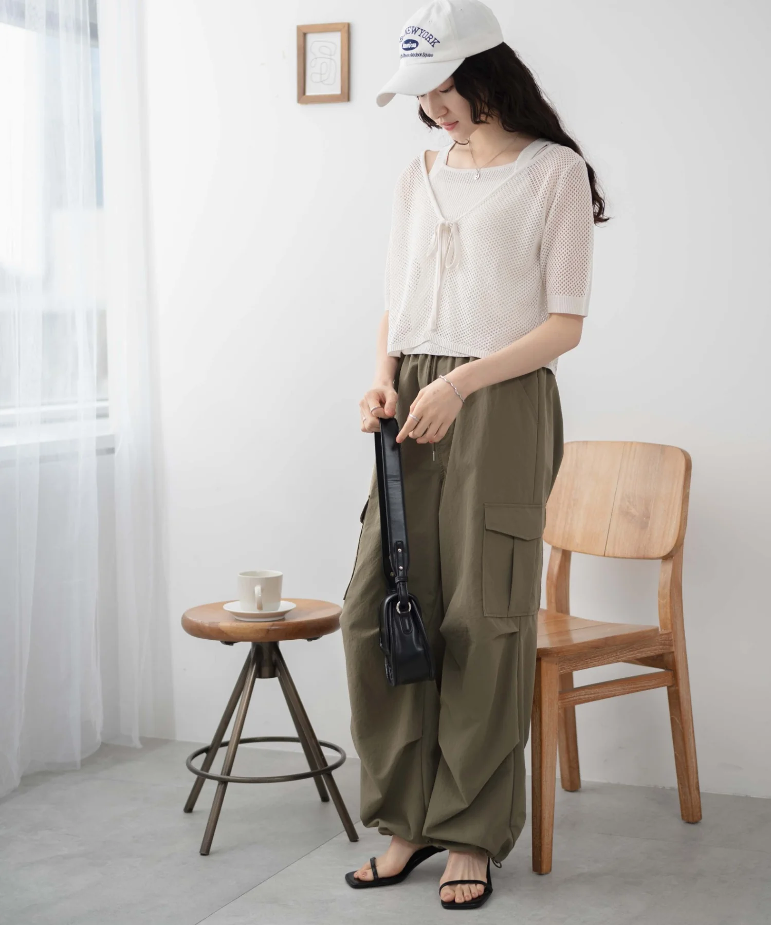 半袖メッシュアンサンブルカーデ - Image 17