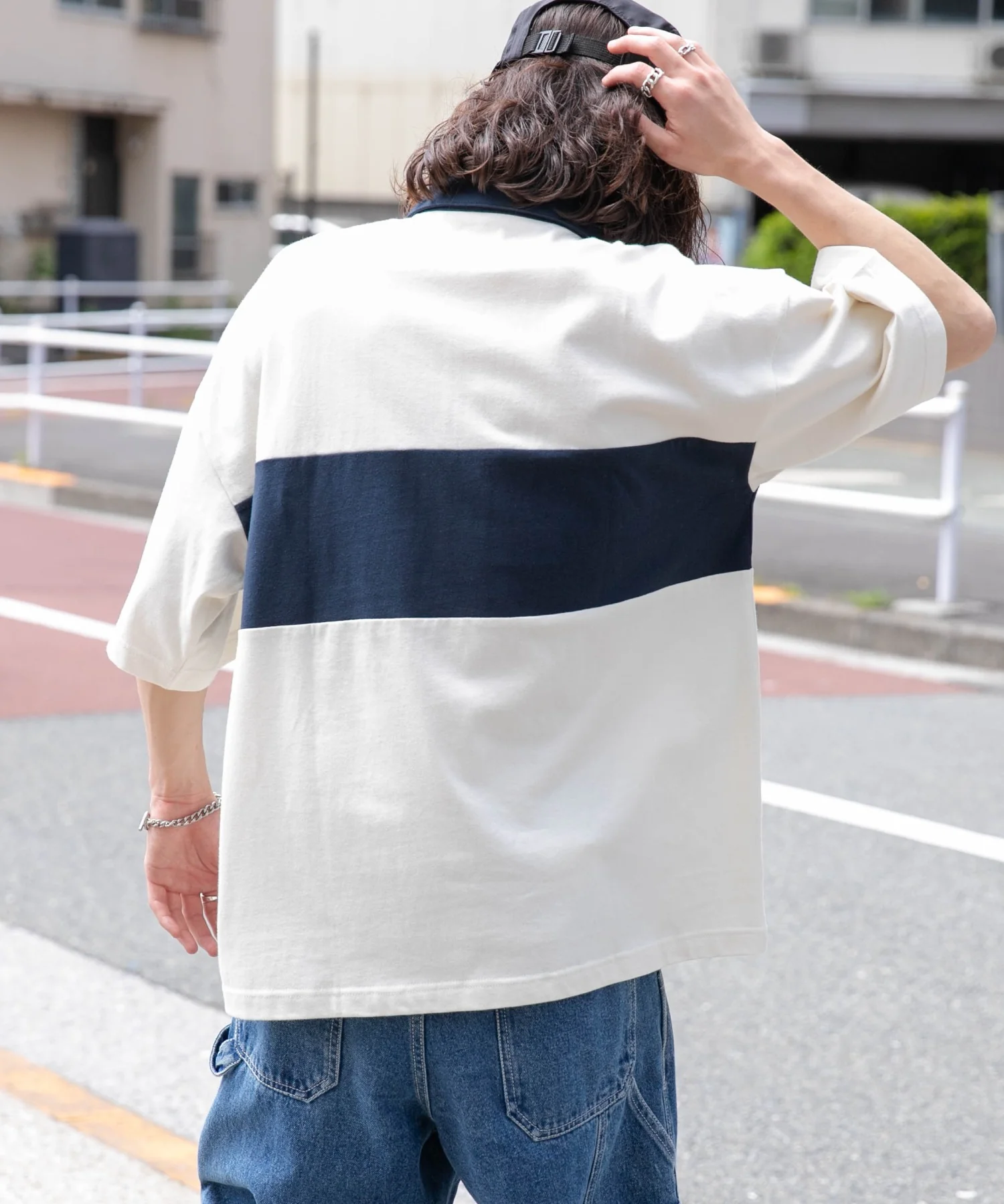 ワンポイントカラーブロックプルオーバー - Image 12