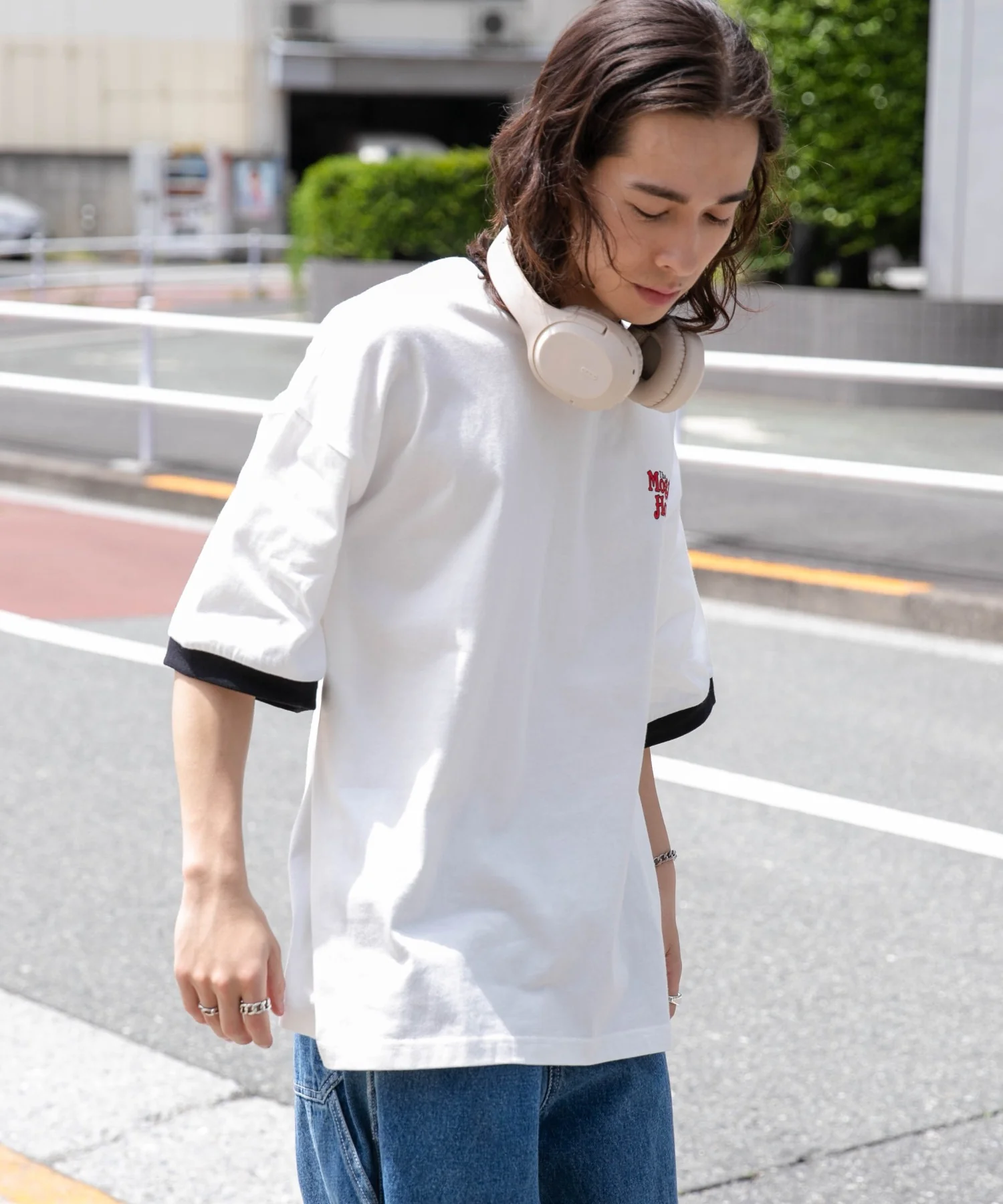モチーフ刺繍リンガーT - Image 12