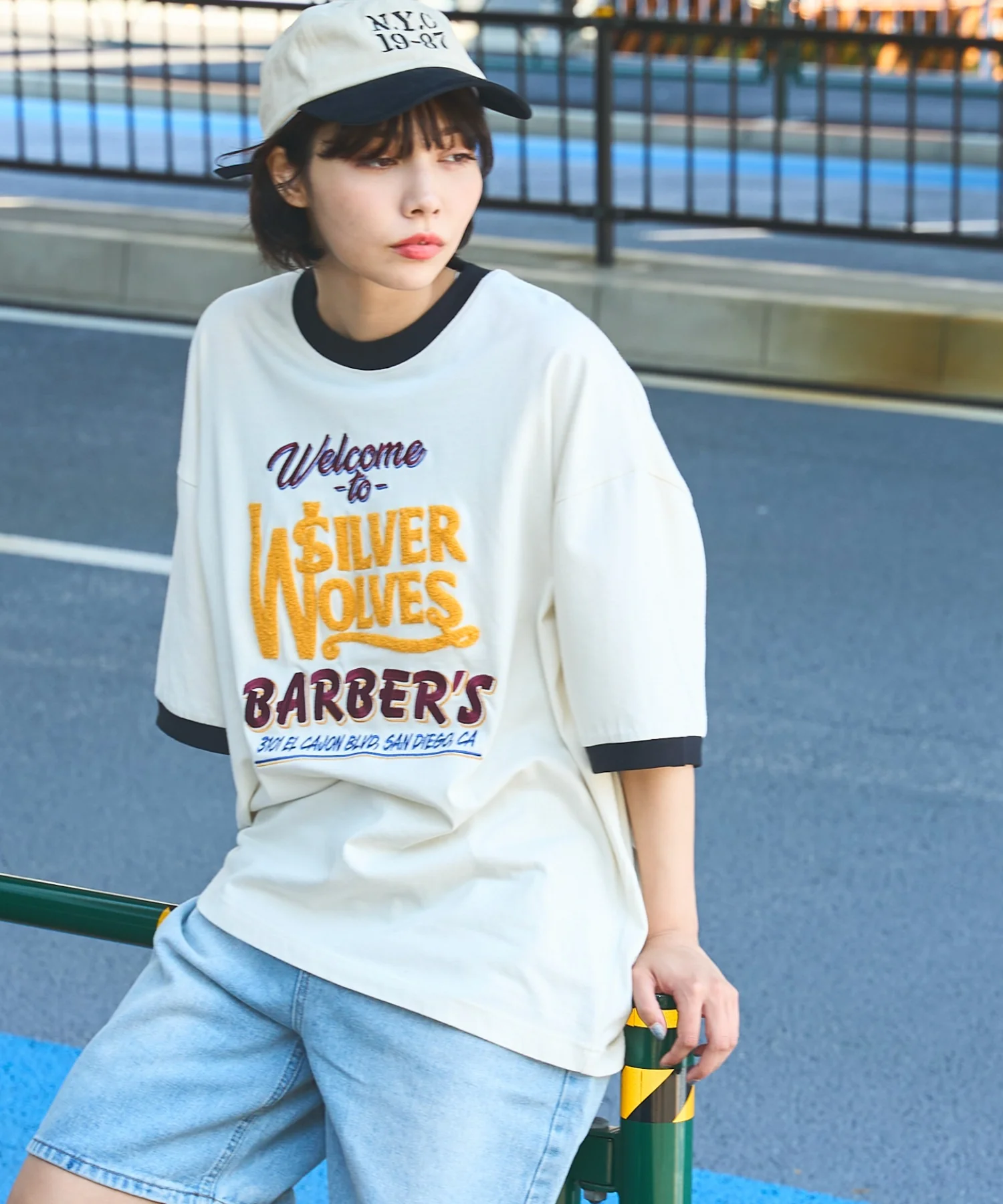 モチーフ刺繍リンガーT - Image 24