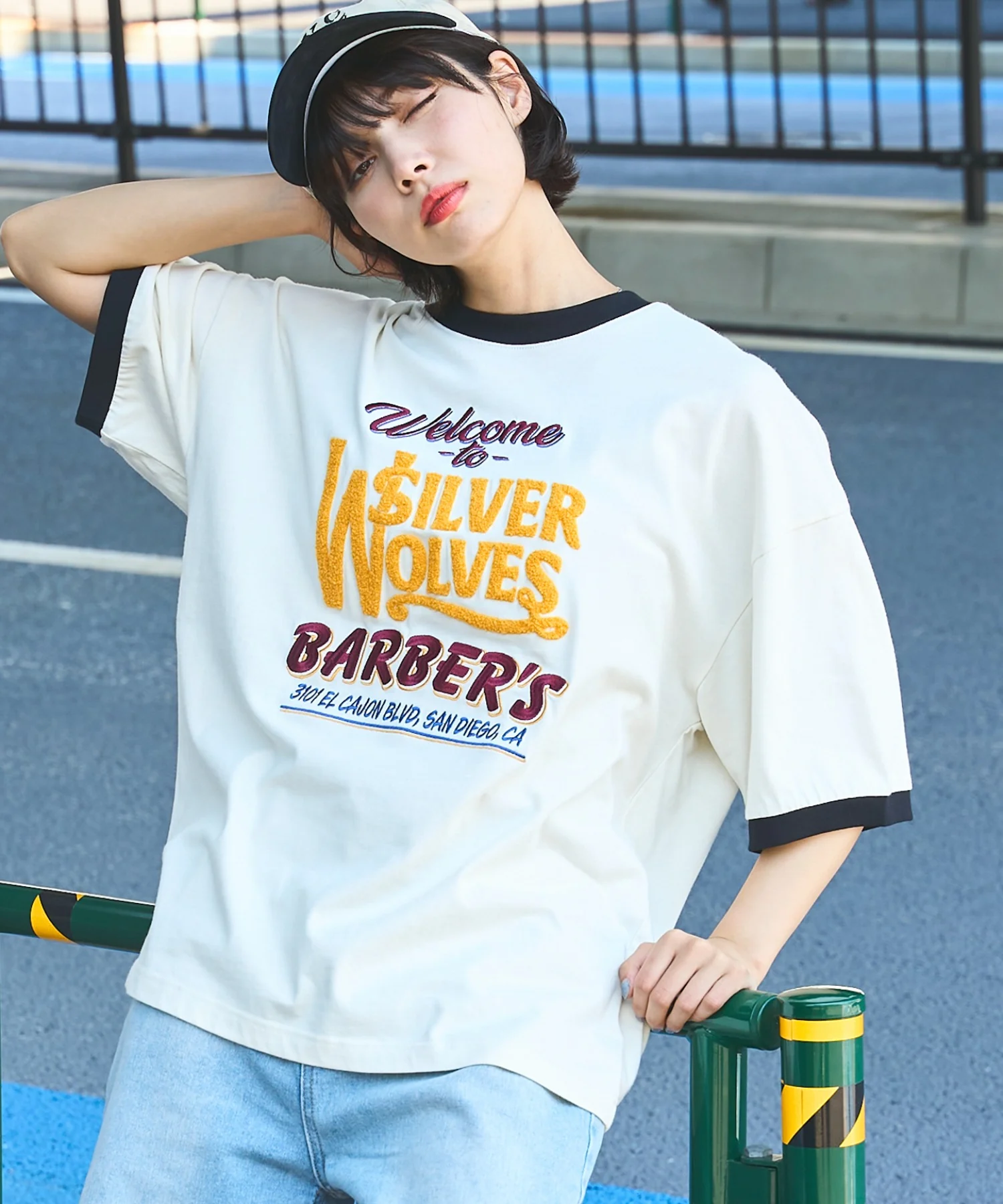 モチーフ刺繍リンガーT - Image 26