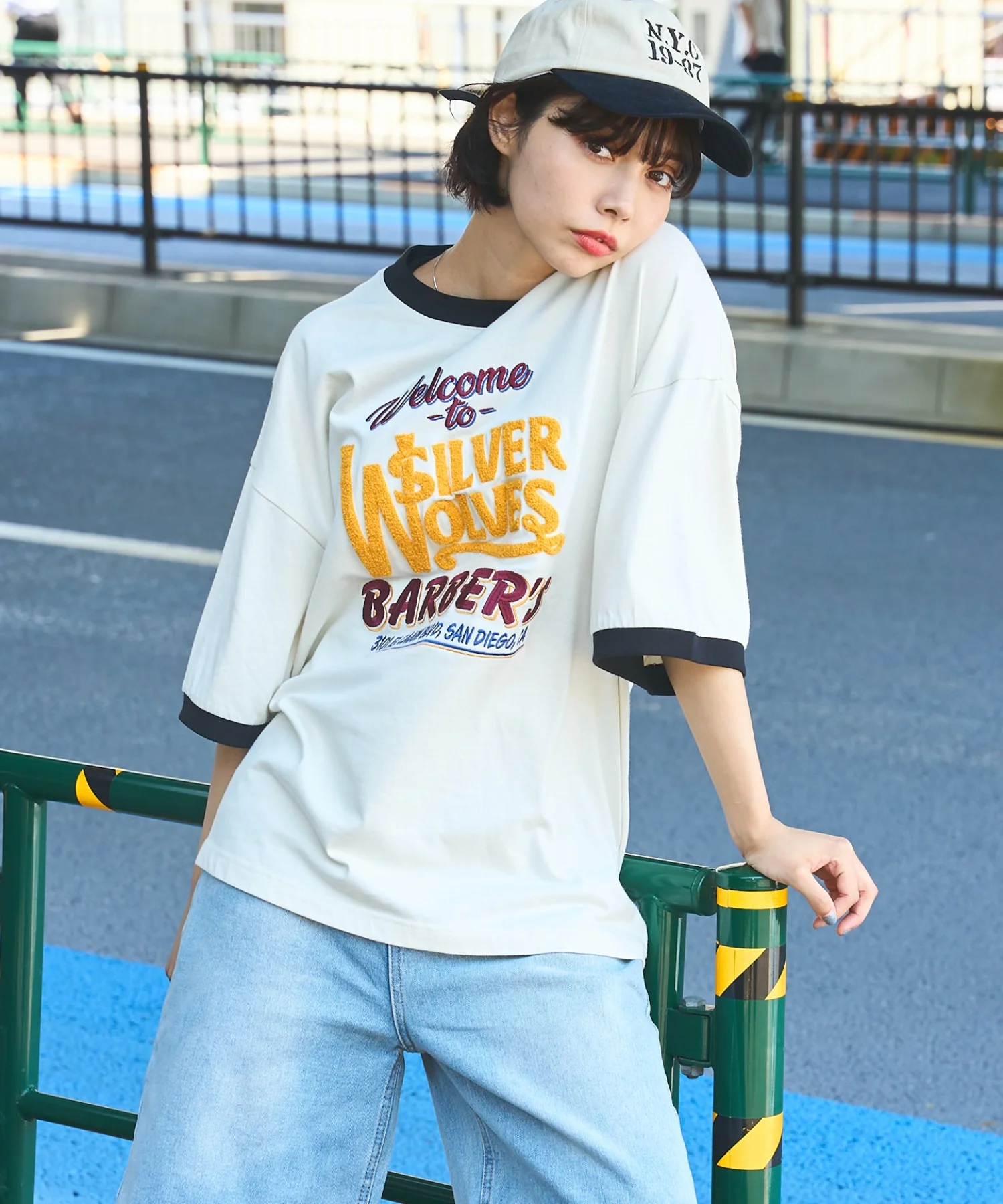 モチーフ刺繍リンガーT - Image 27