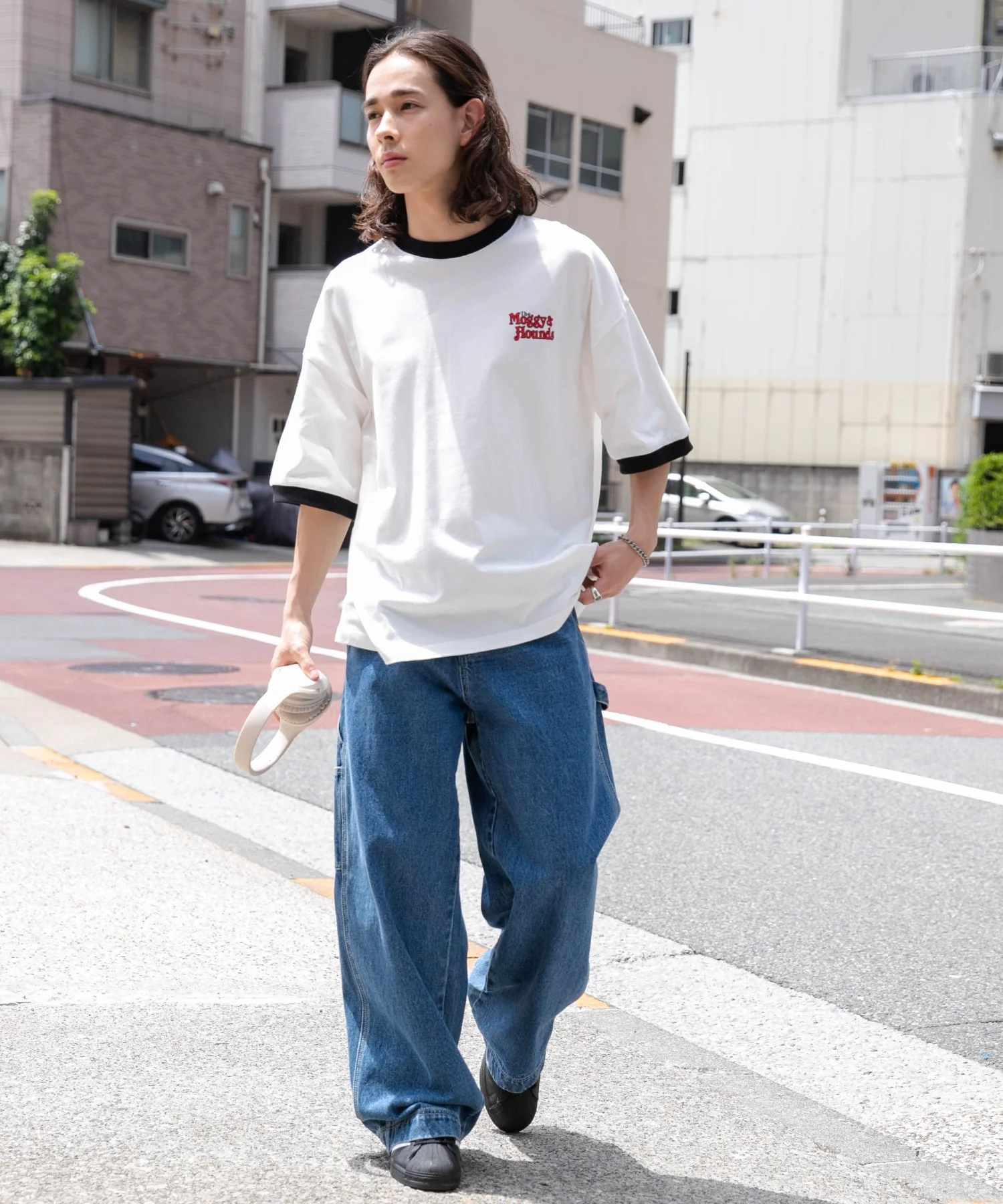 モチーフ刺繍リンガーT - Image 3