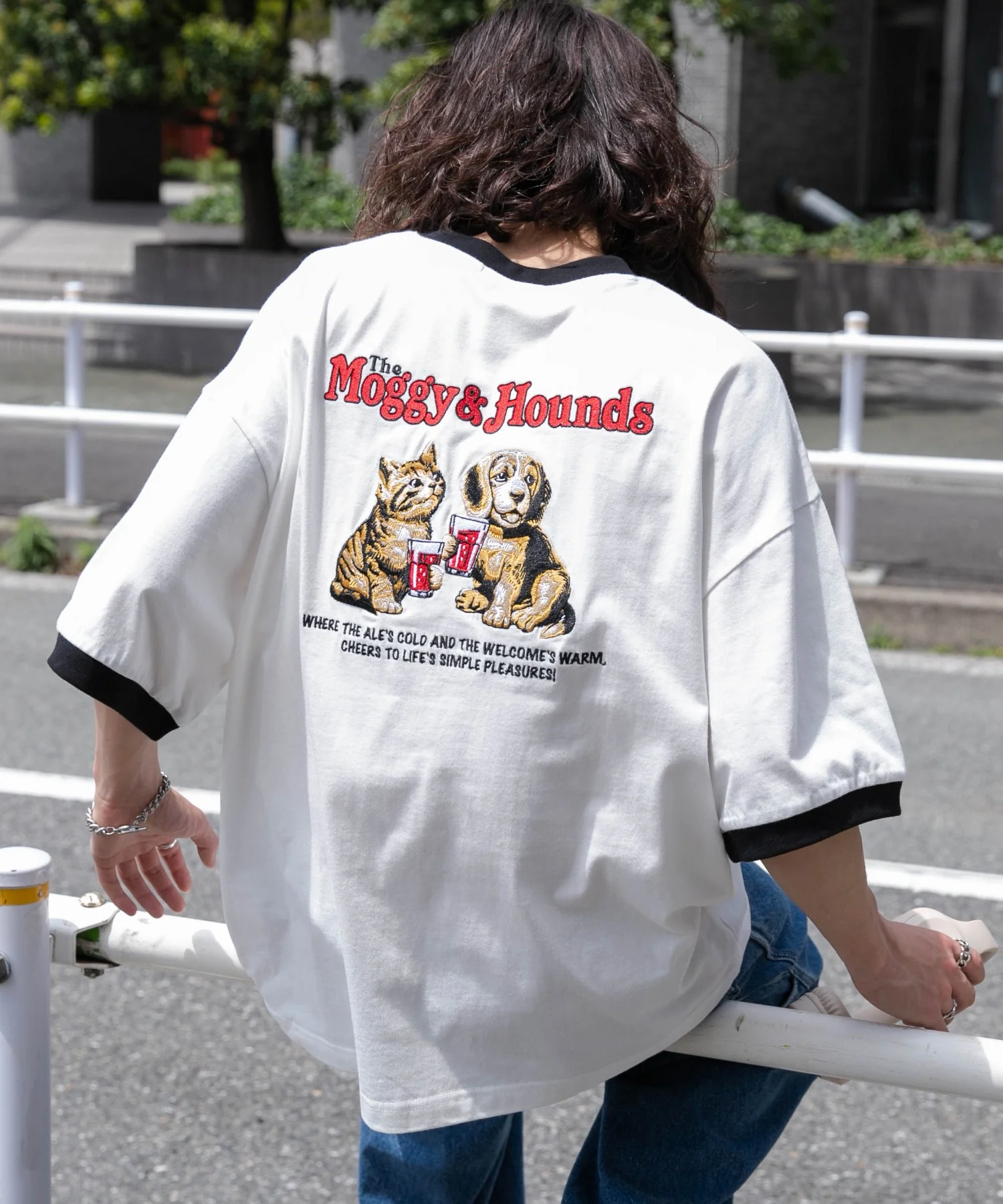 モチーフ刺繍リンガーT - Image 32