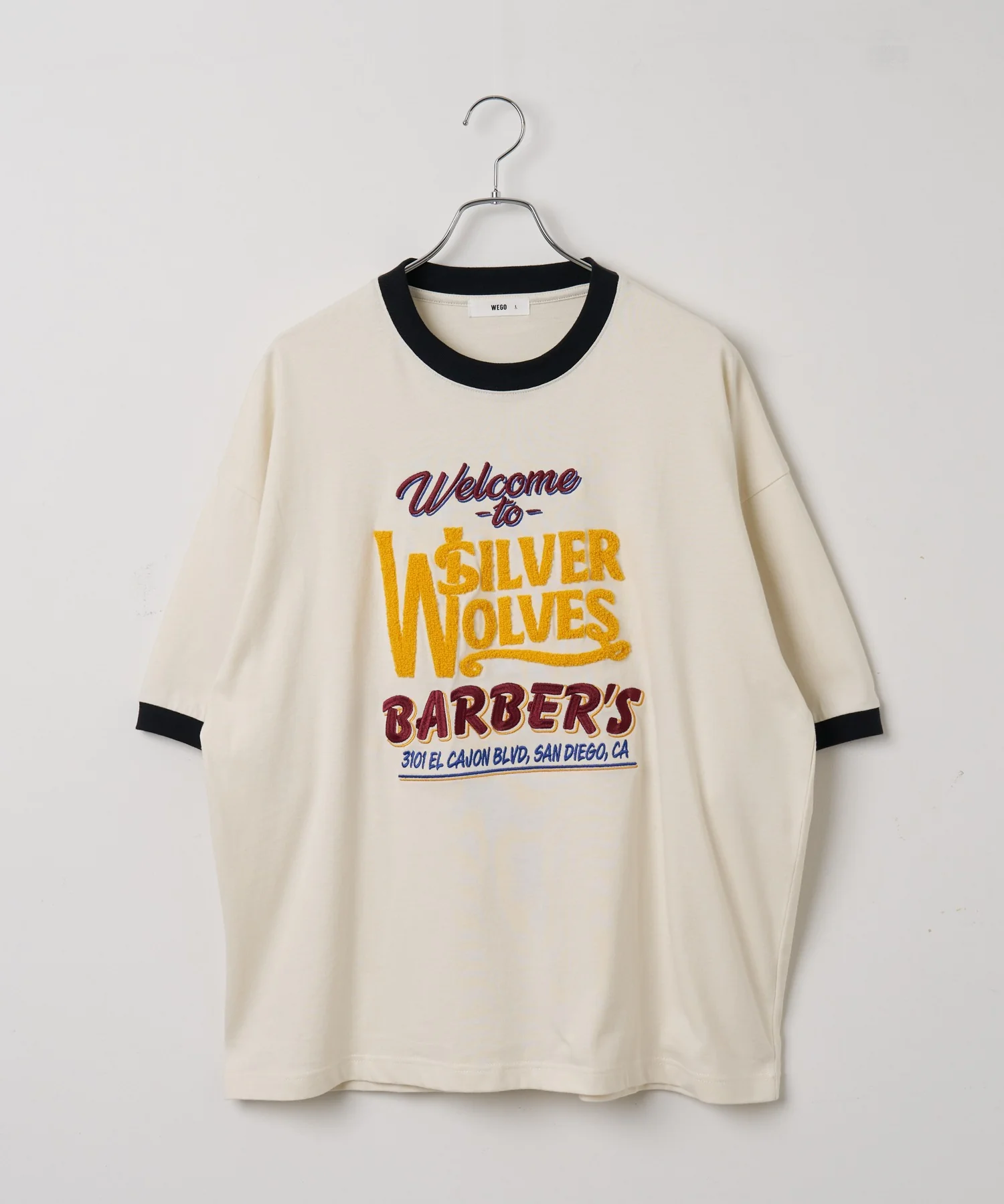 モチーフ刺繍リンガーT - Image 36