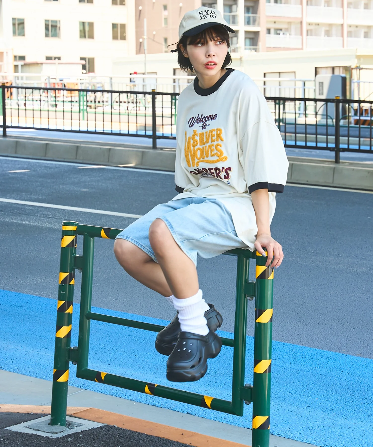 モチーフ刺繍リンガーT - Image 6