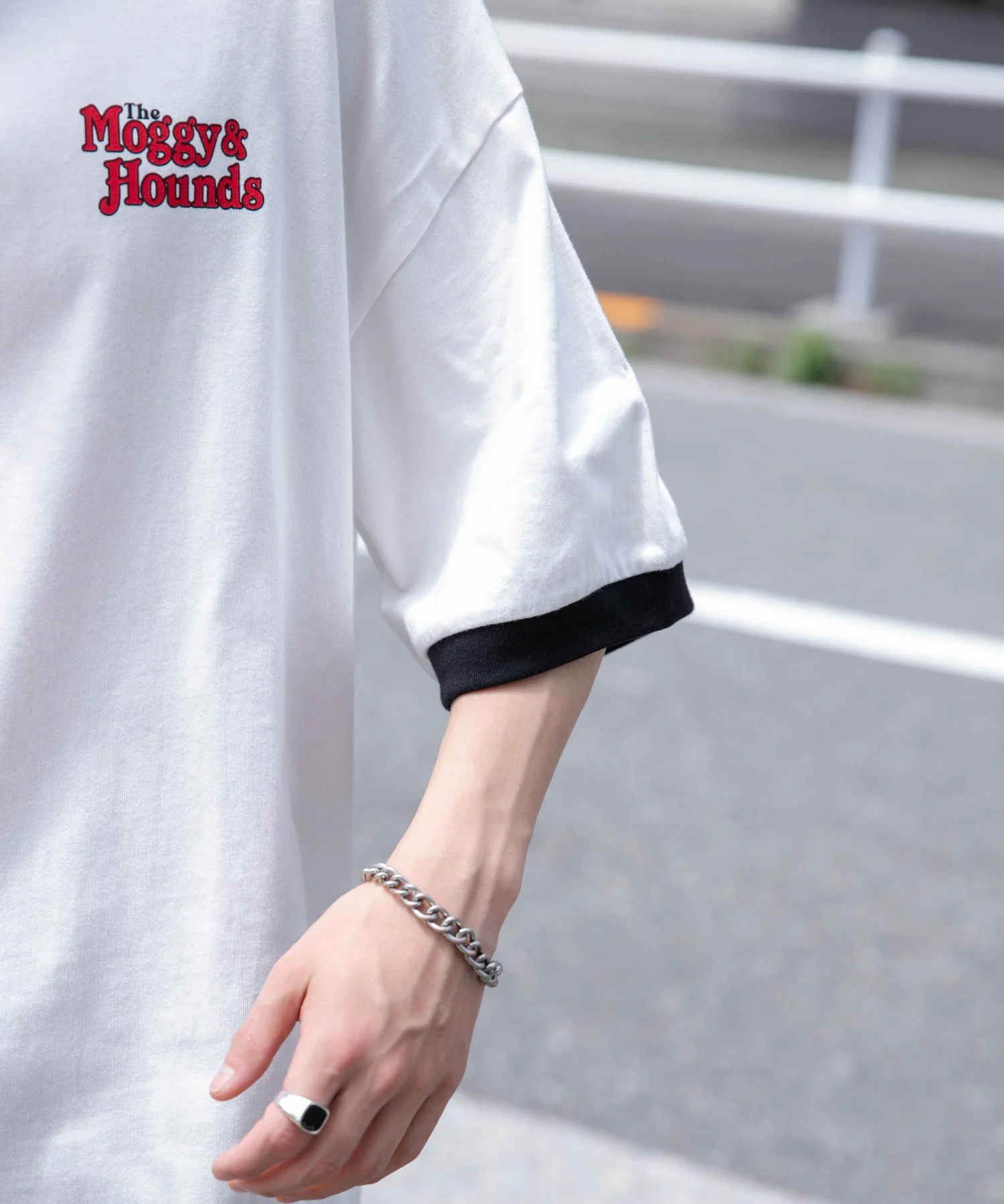 モチーフ刺繍リンガーT - Image 7