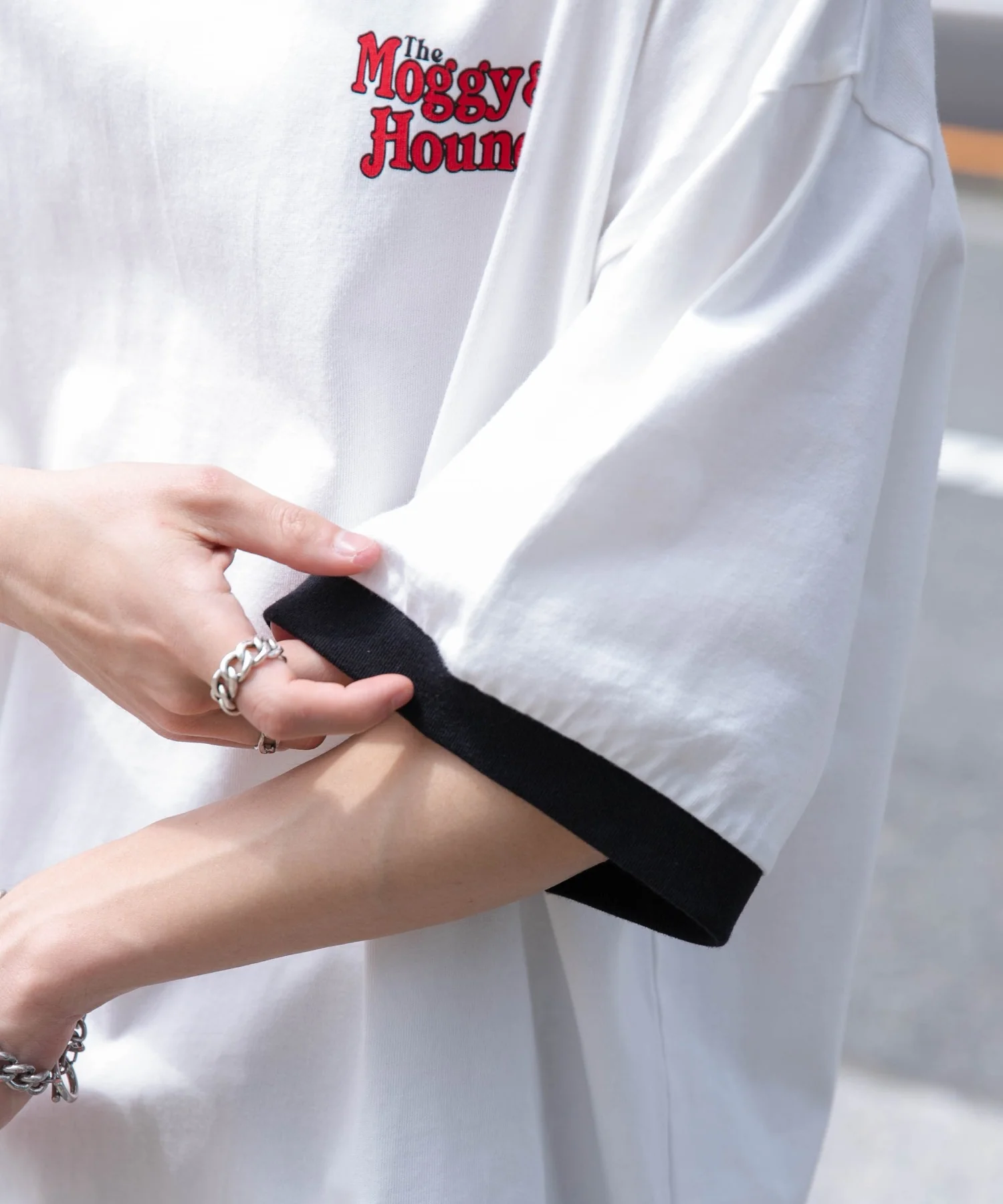 モチーフ刺繍リンガーT - Image 8