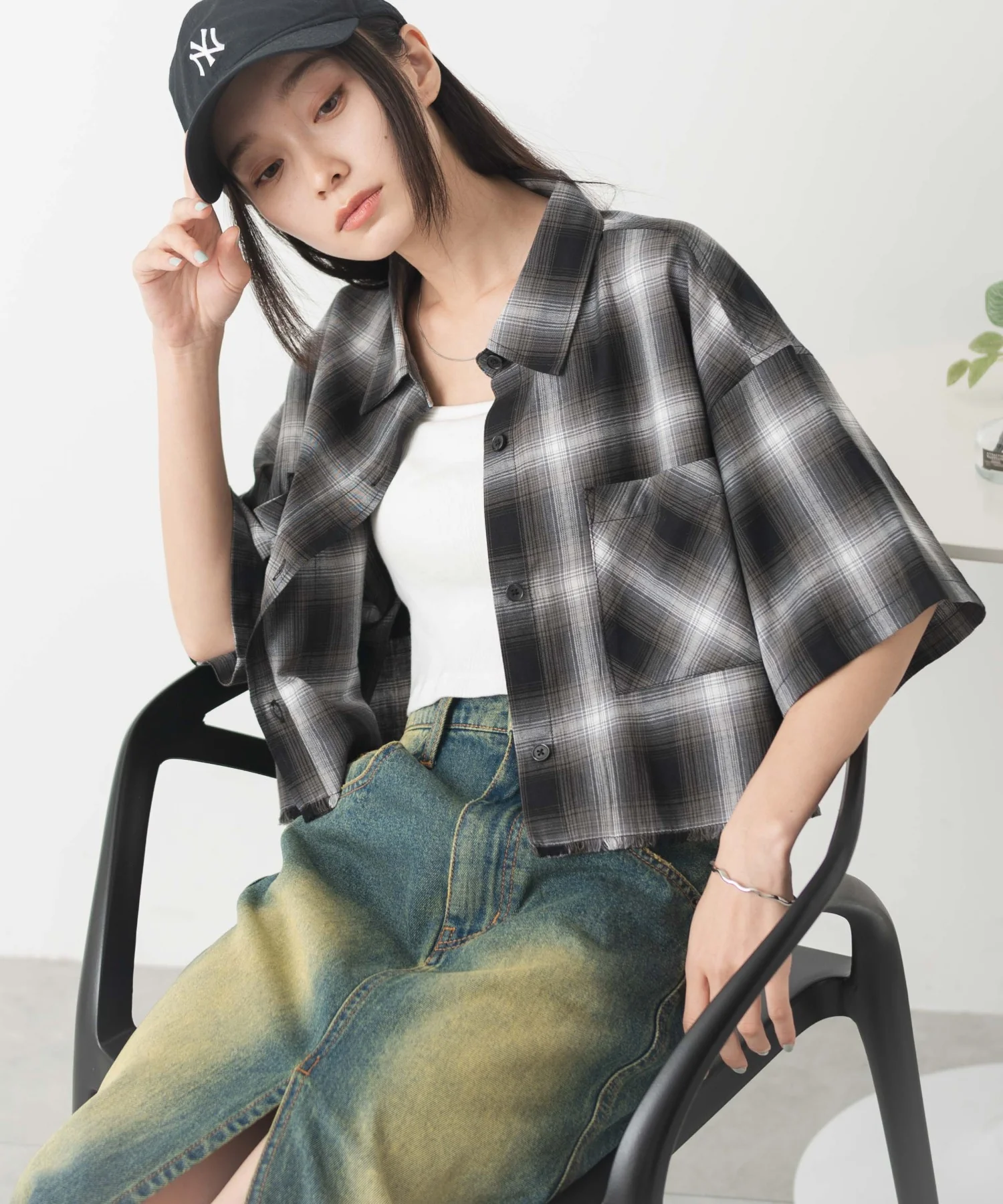 オンブレチェックショートシャツ - Image 8