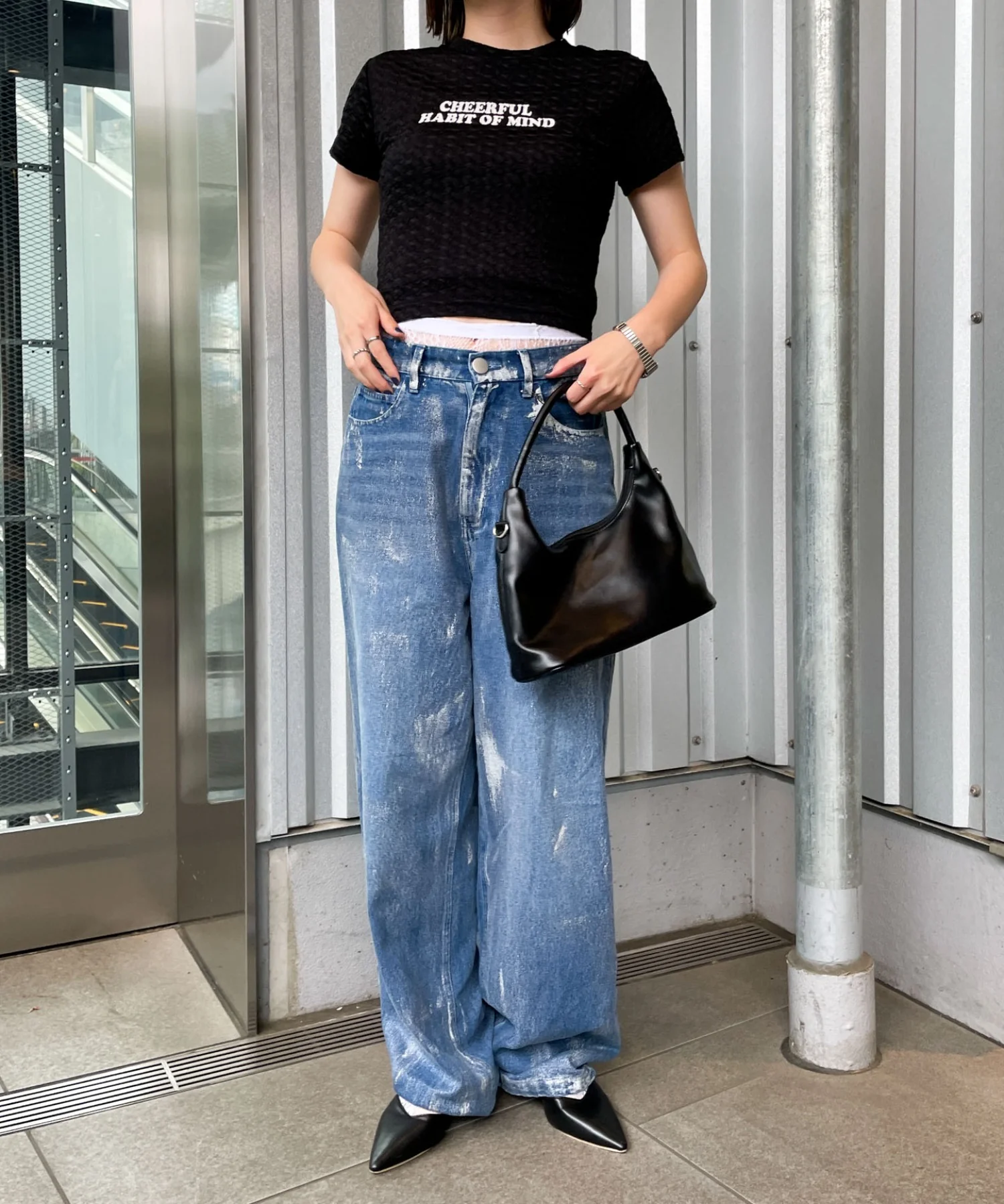クリンクルプリントトップス - Image 4