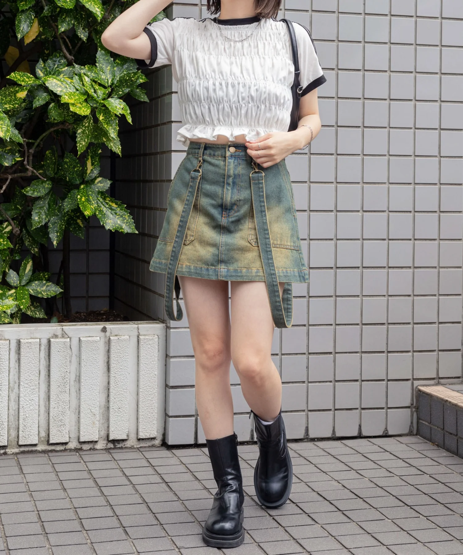 ヴィンテージウォッシュサス付スカパン - Image 12