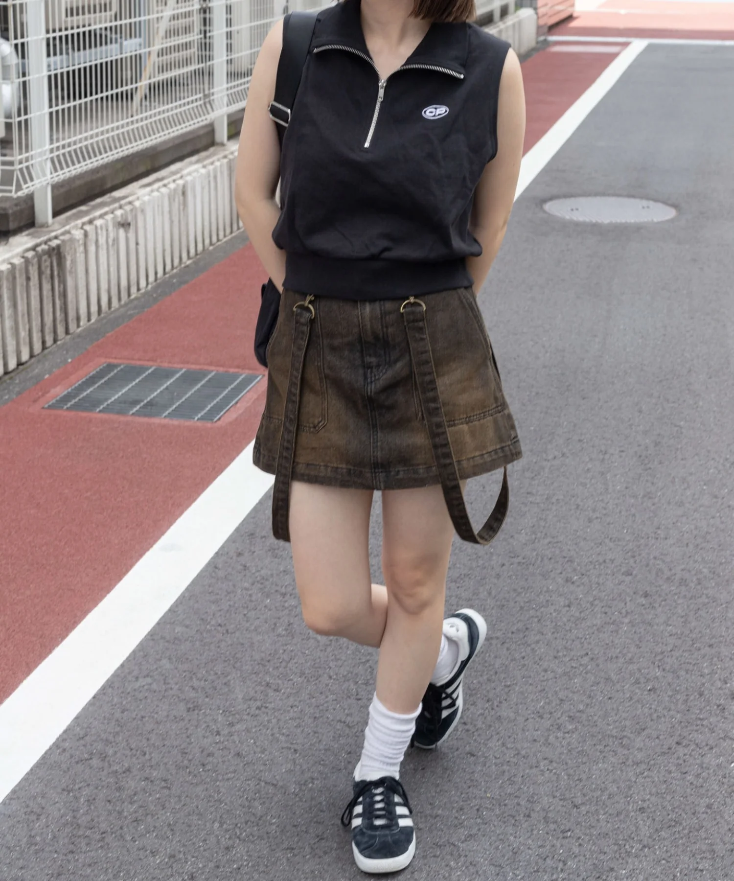 ヴィンテージウォッシュサス付スカパン - Image 16