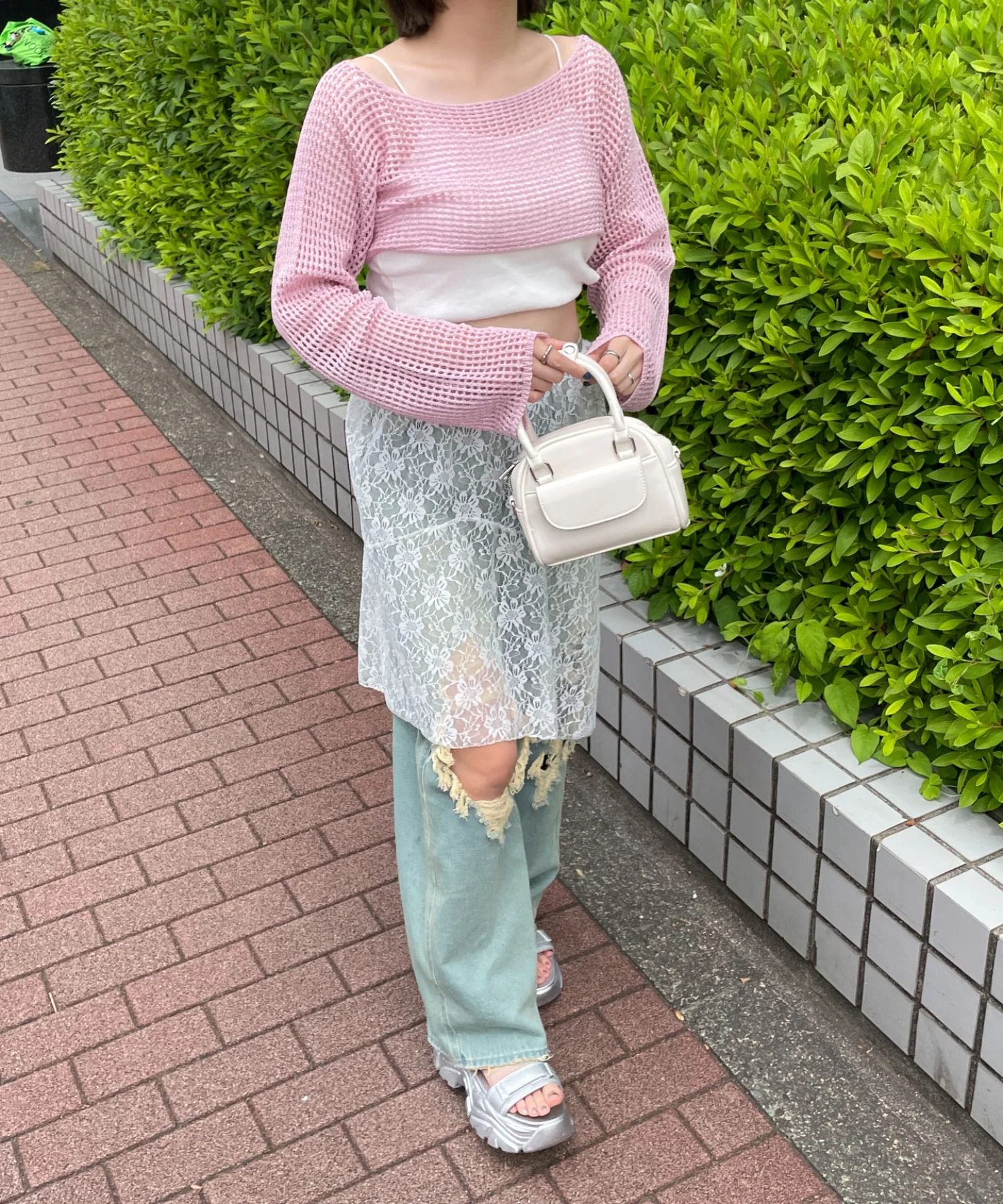 ラメショートニットプルオーバー - Image 4